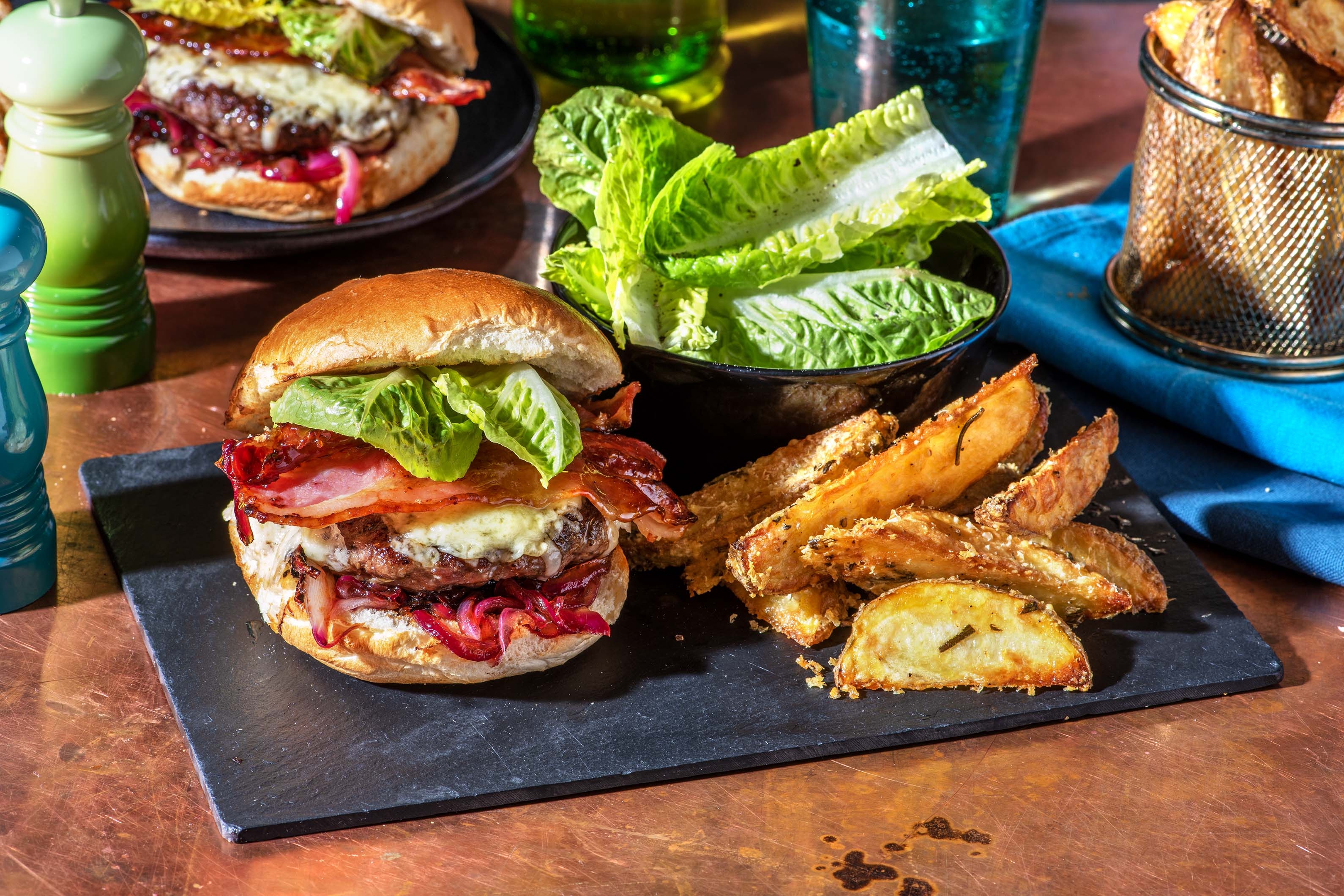 Crispy Bacon and Venison Burger