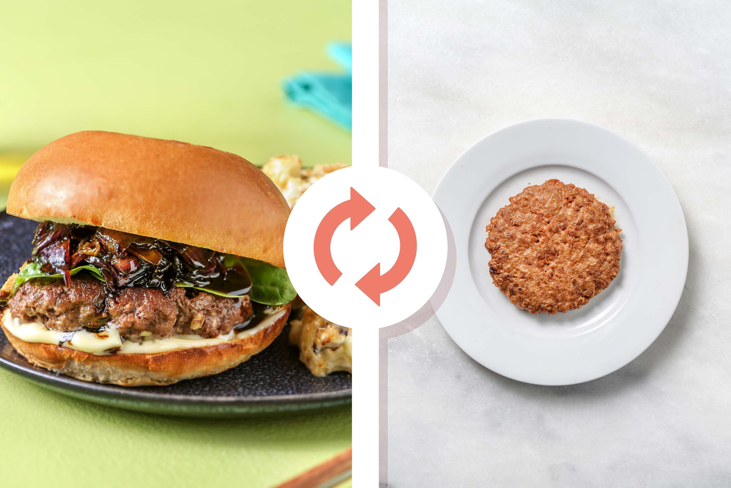 Burgers végé aux oignons caramélisés