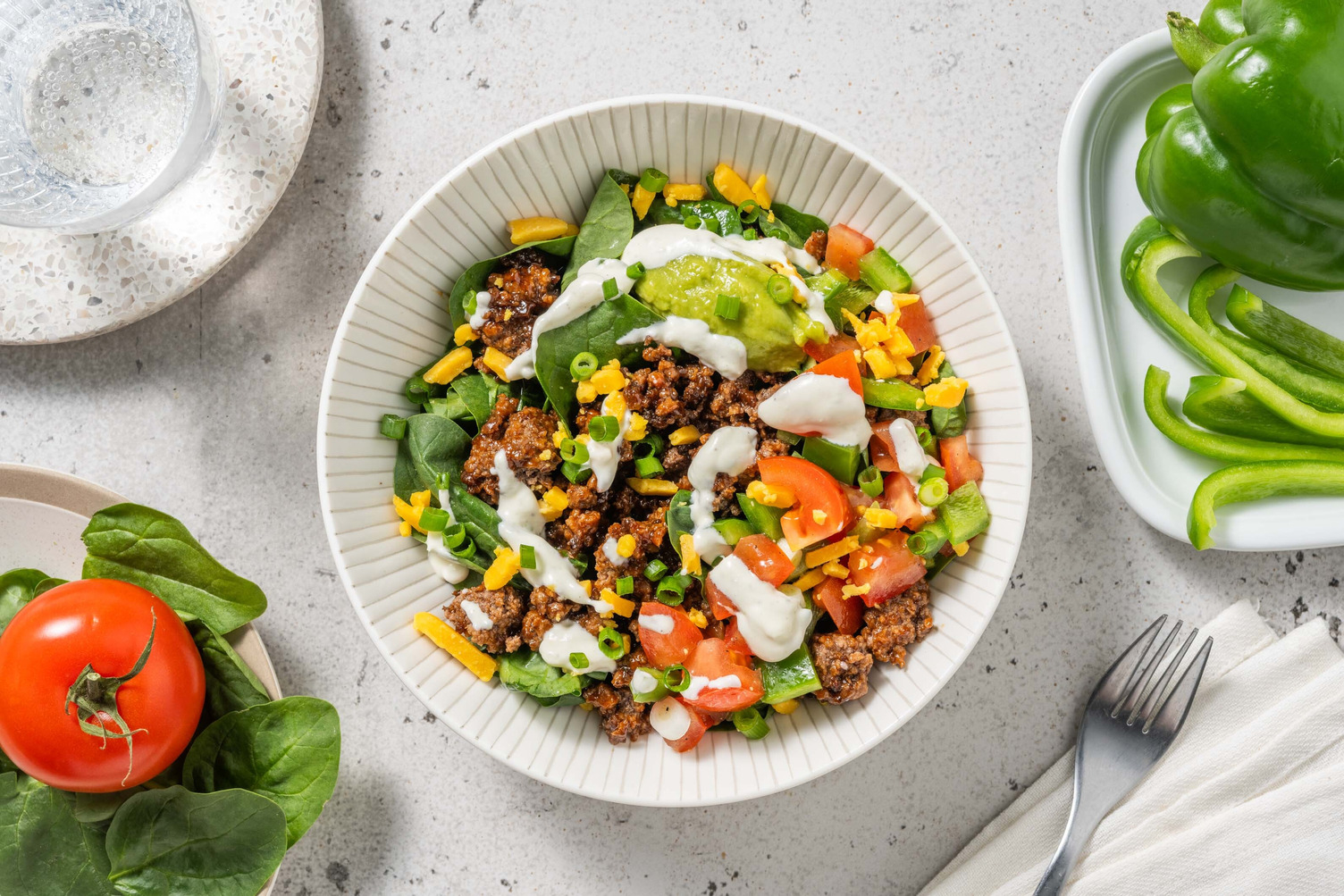 Carb Smart Chorizo Taco Salad Bowls