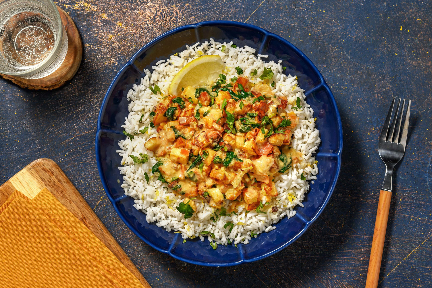 Paneer croustillant et épinards crémeux assaisonnés