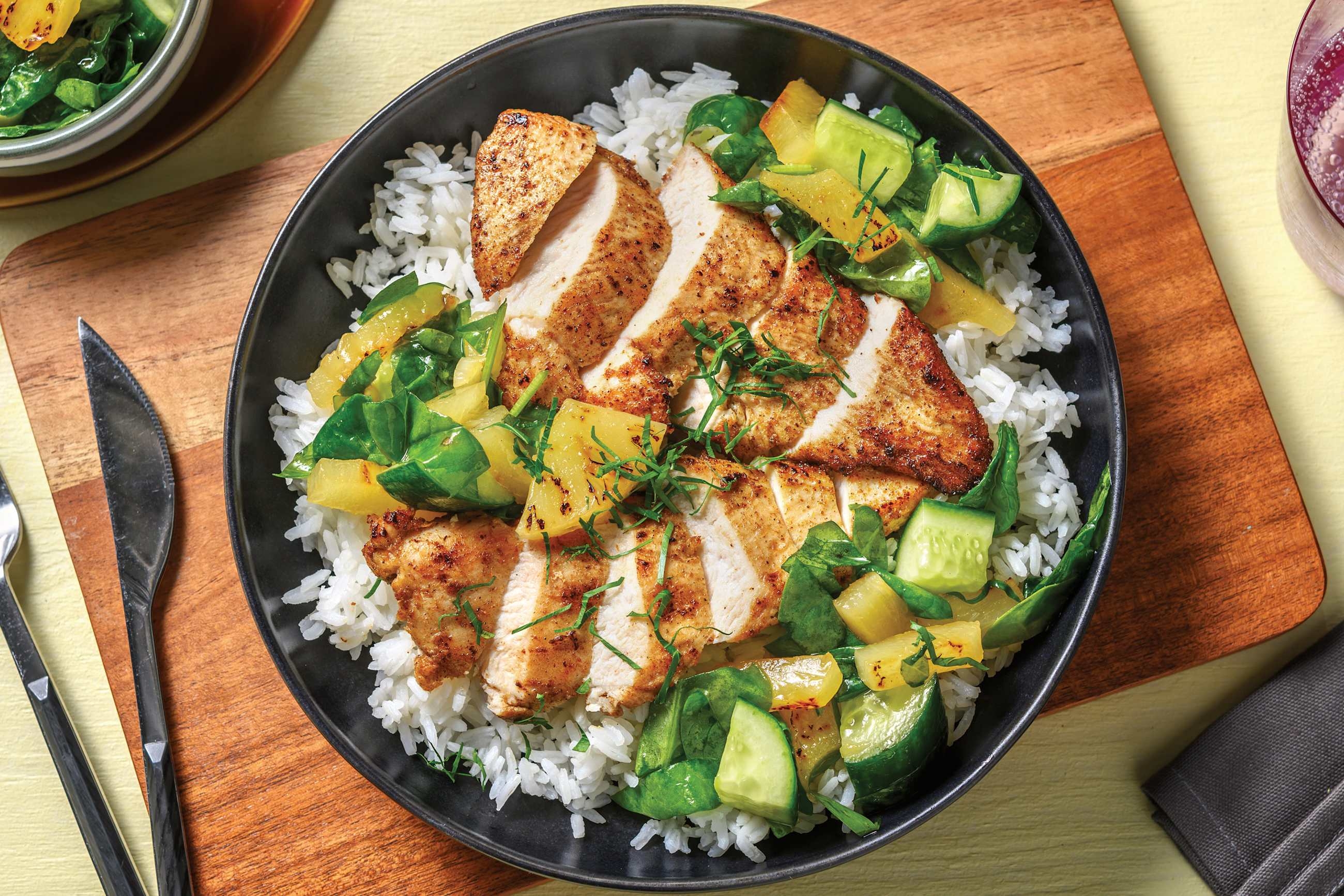 Caribbean Honey Chicken & Coconut Rice