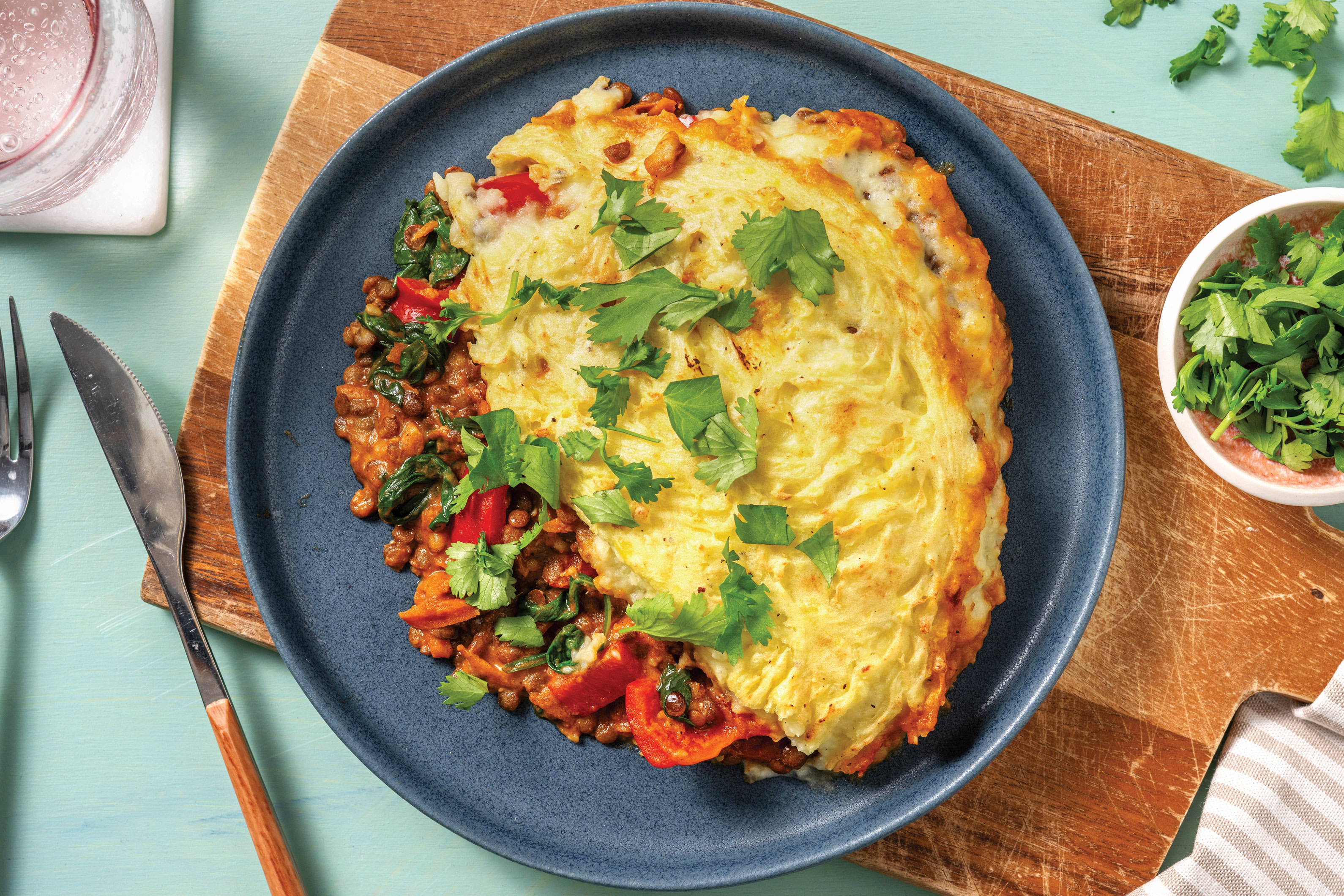 Caribbean Lentil & Veggie Pie