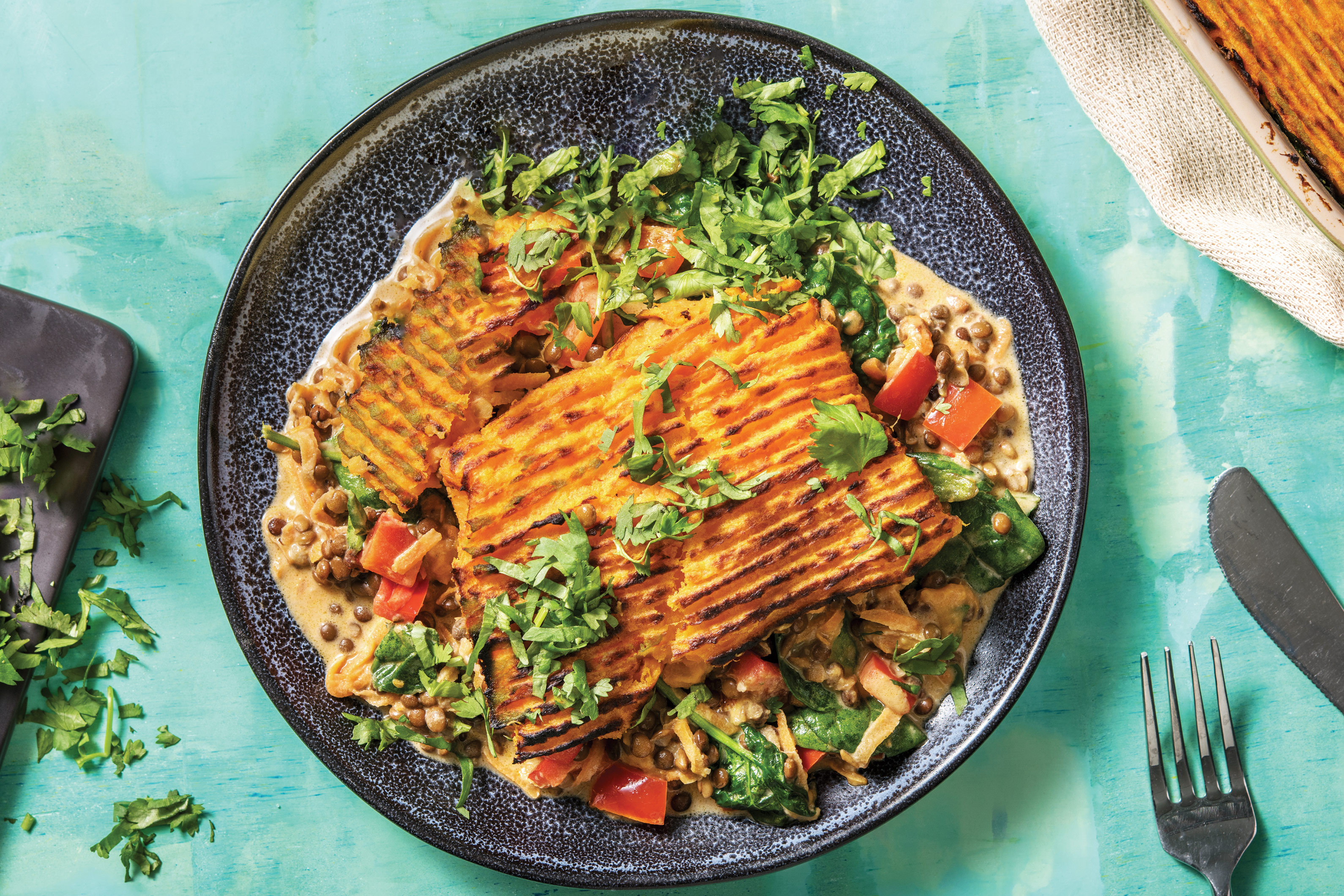 Caribbean Black Bean & Veggie Pie