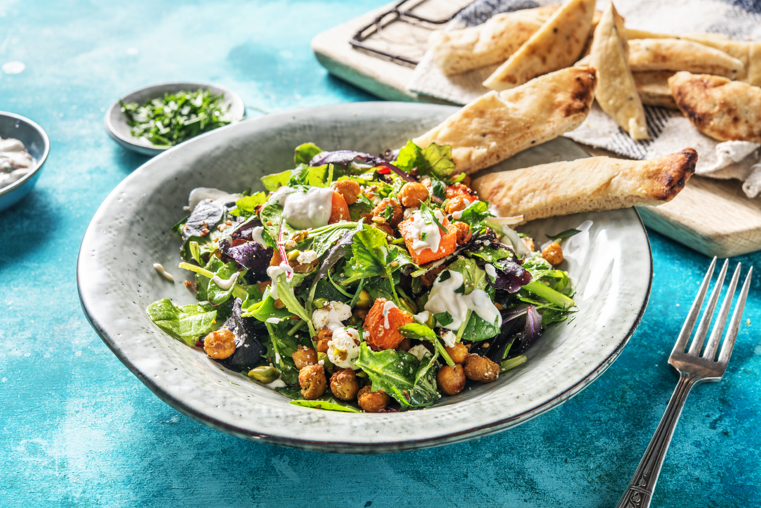 Carottes et pois chiches rôtis au za’atar