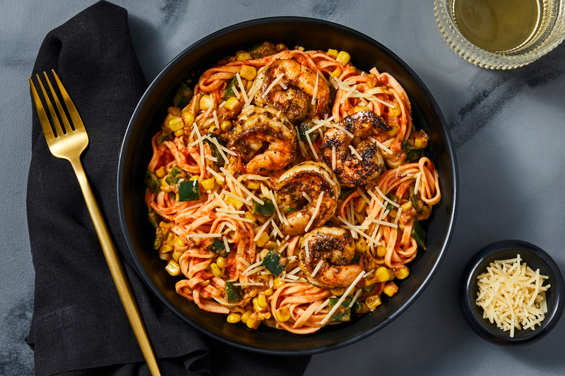Cajun-Style Jumbo Shrimp Linguine