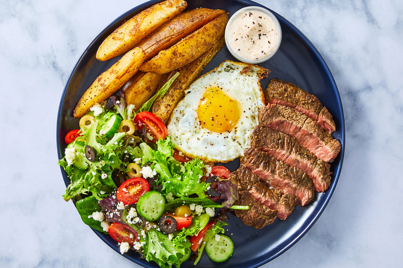 Portuguese-Style Tenderloin Steaks and Eggs
