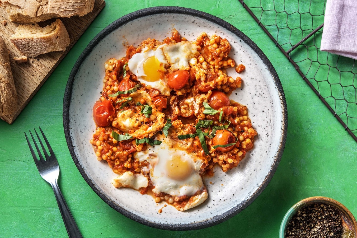 Chakchouka à la mozzarella de bufflonne