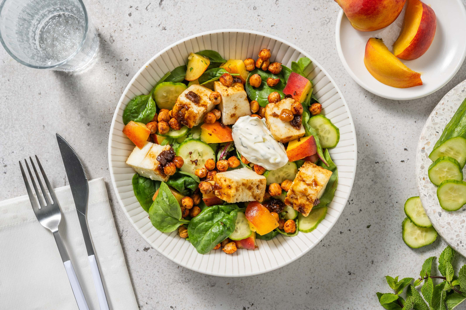 Carb Smart Toasted Chana Dal on Paneer