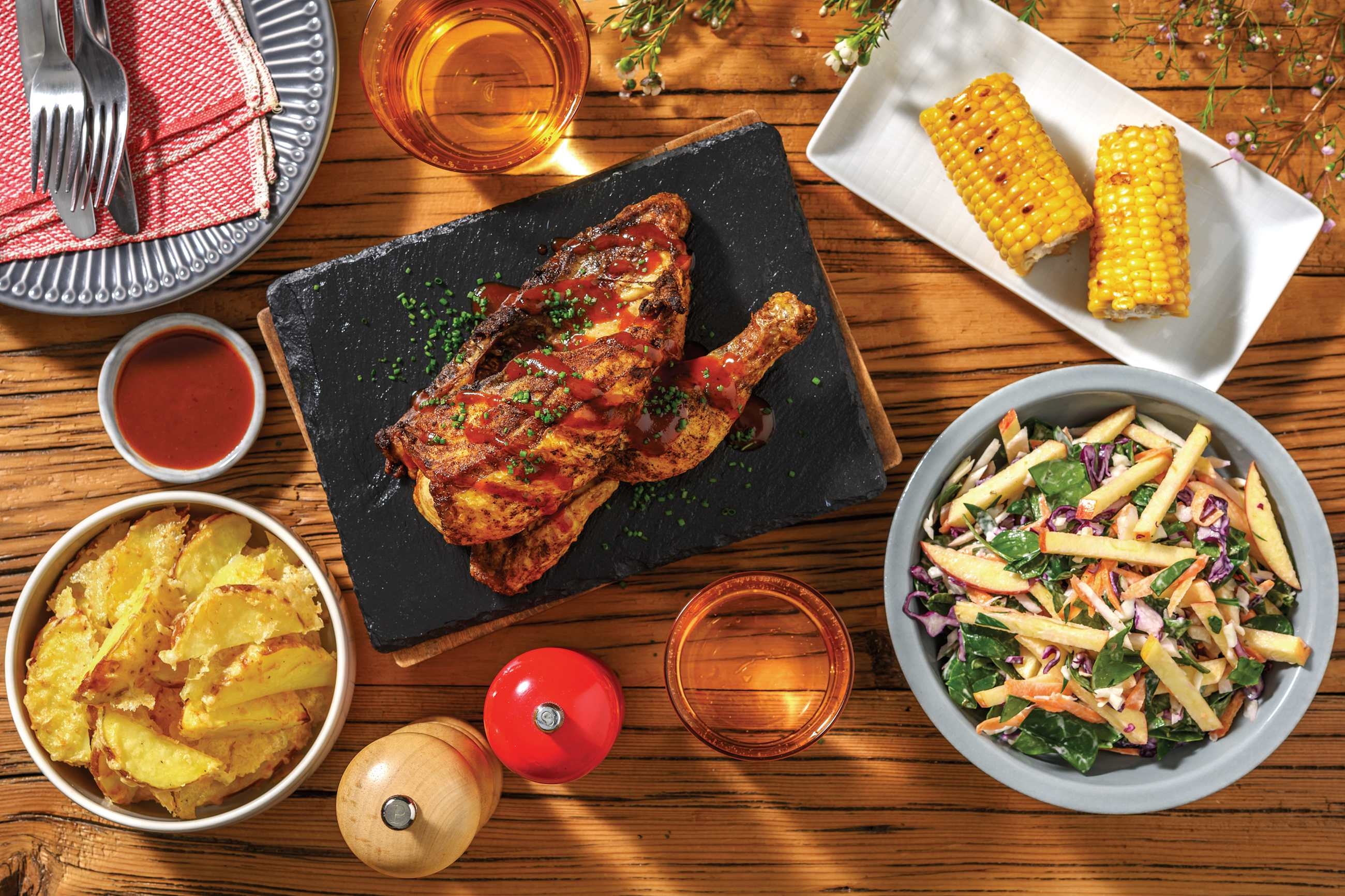 Chargrilled Buffalo-Style Chicken & Corn