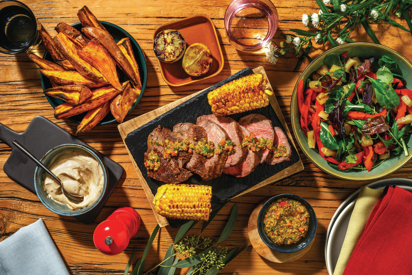 Chargrilled Chimichurri Steak & Corn