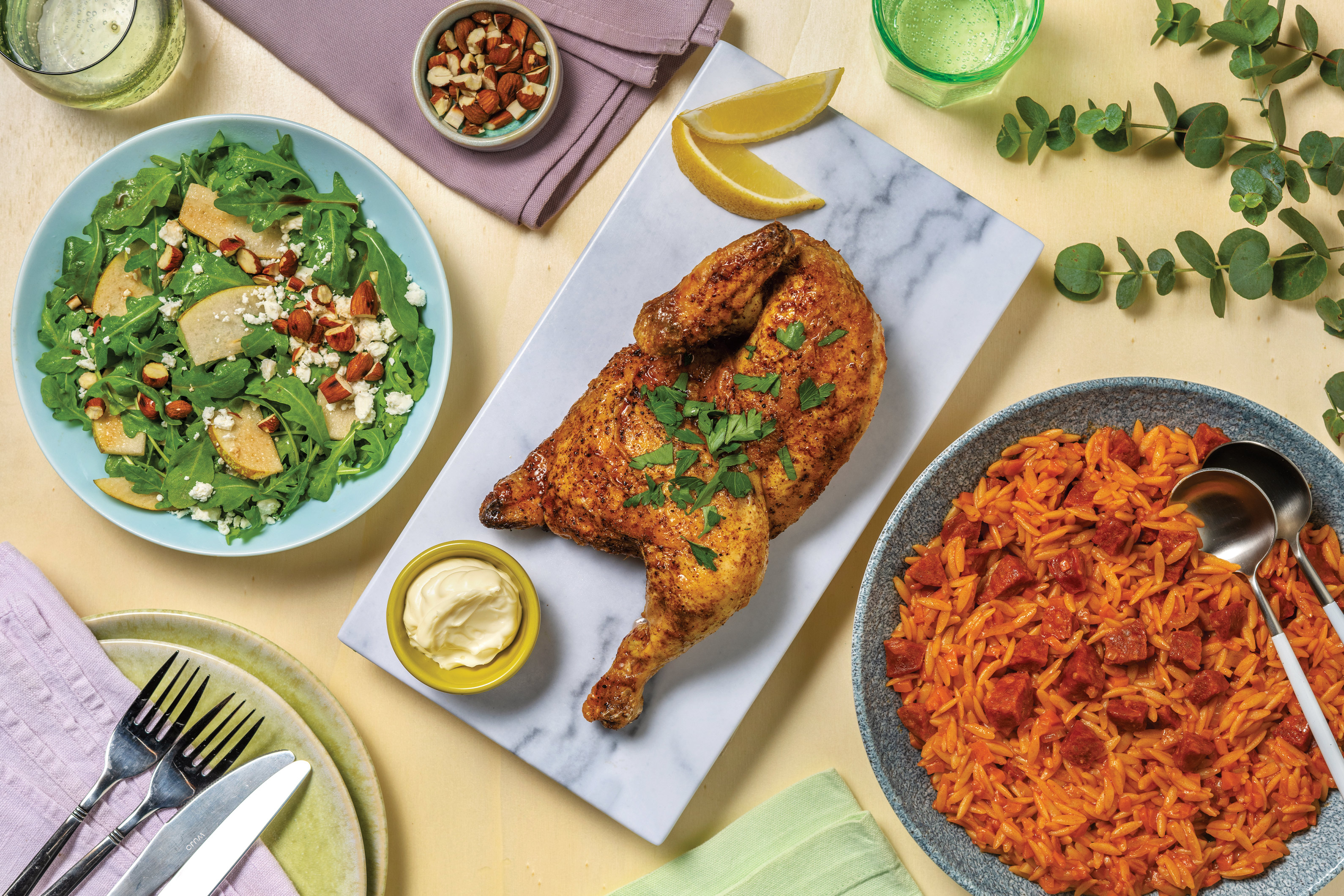 Chargrilled Half-Chicken & Chorizo Risoni