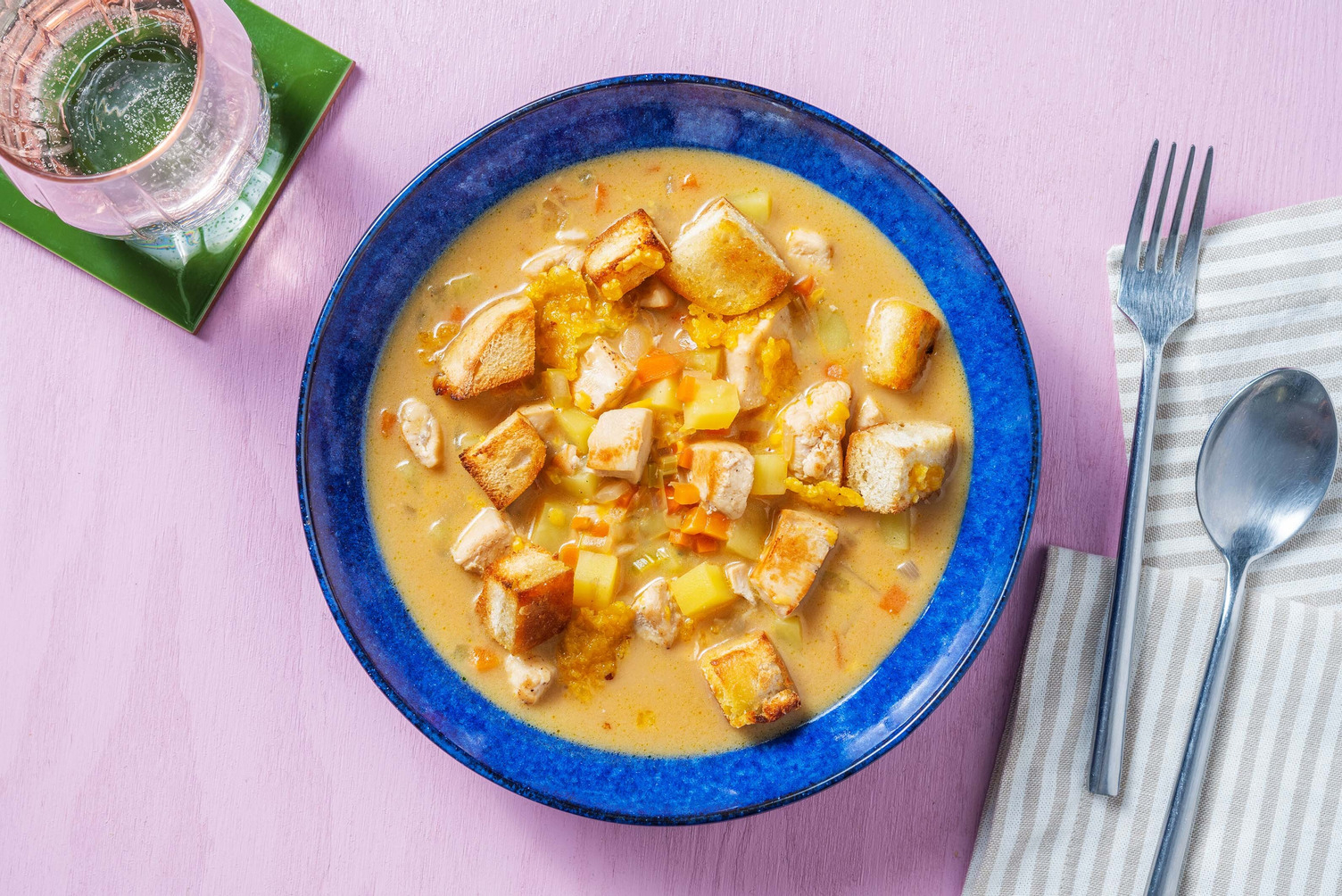 Cheesy Chicken Thighs Chowder