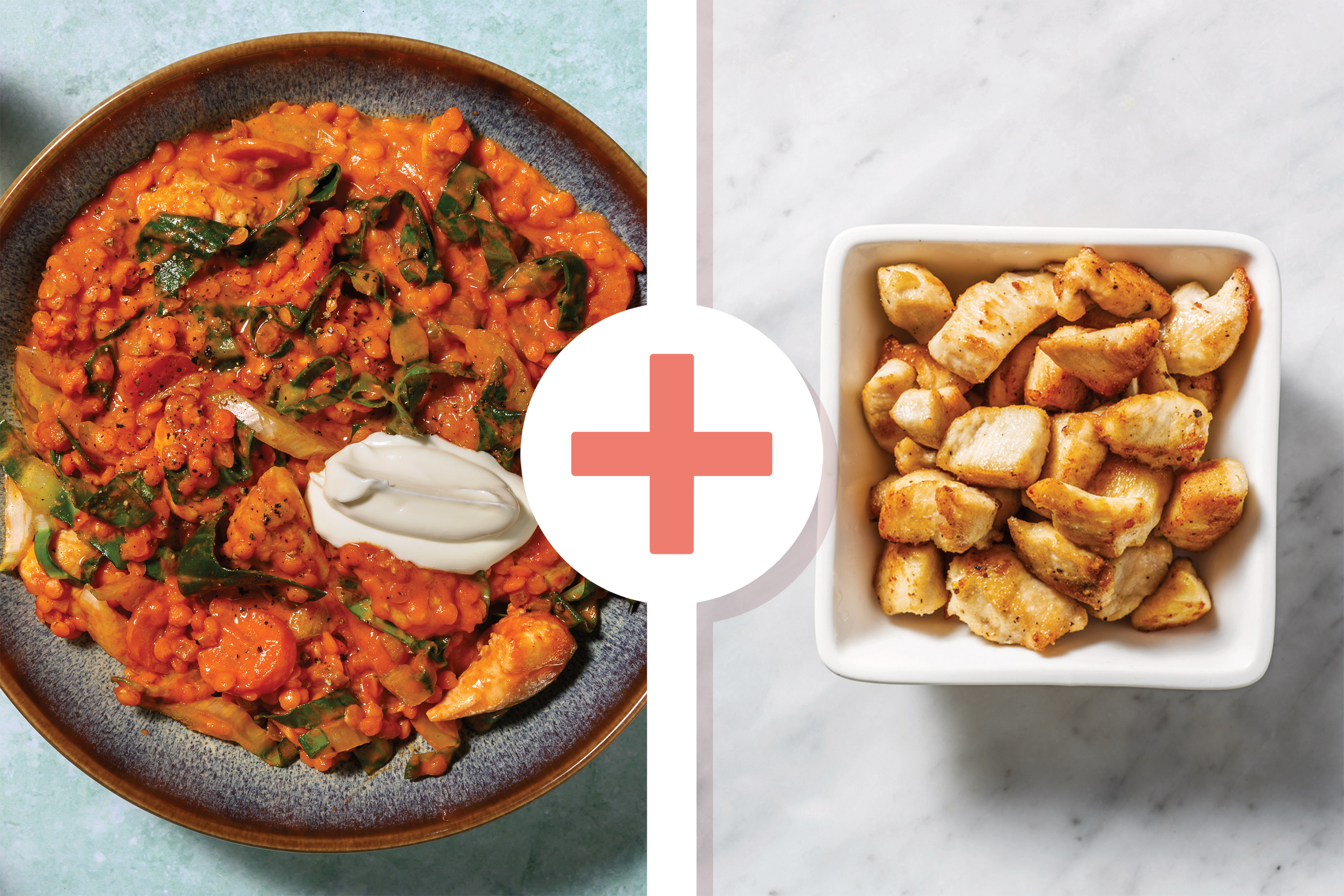 Cheat's Baked Double Chicken & Red Lentil Dhal