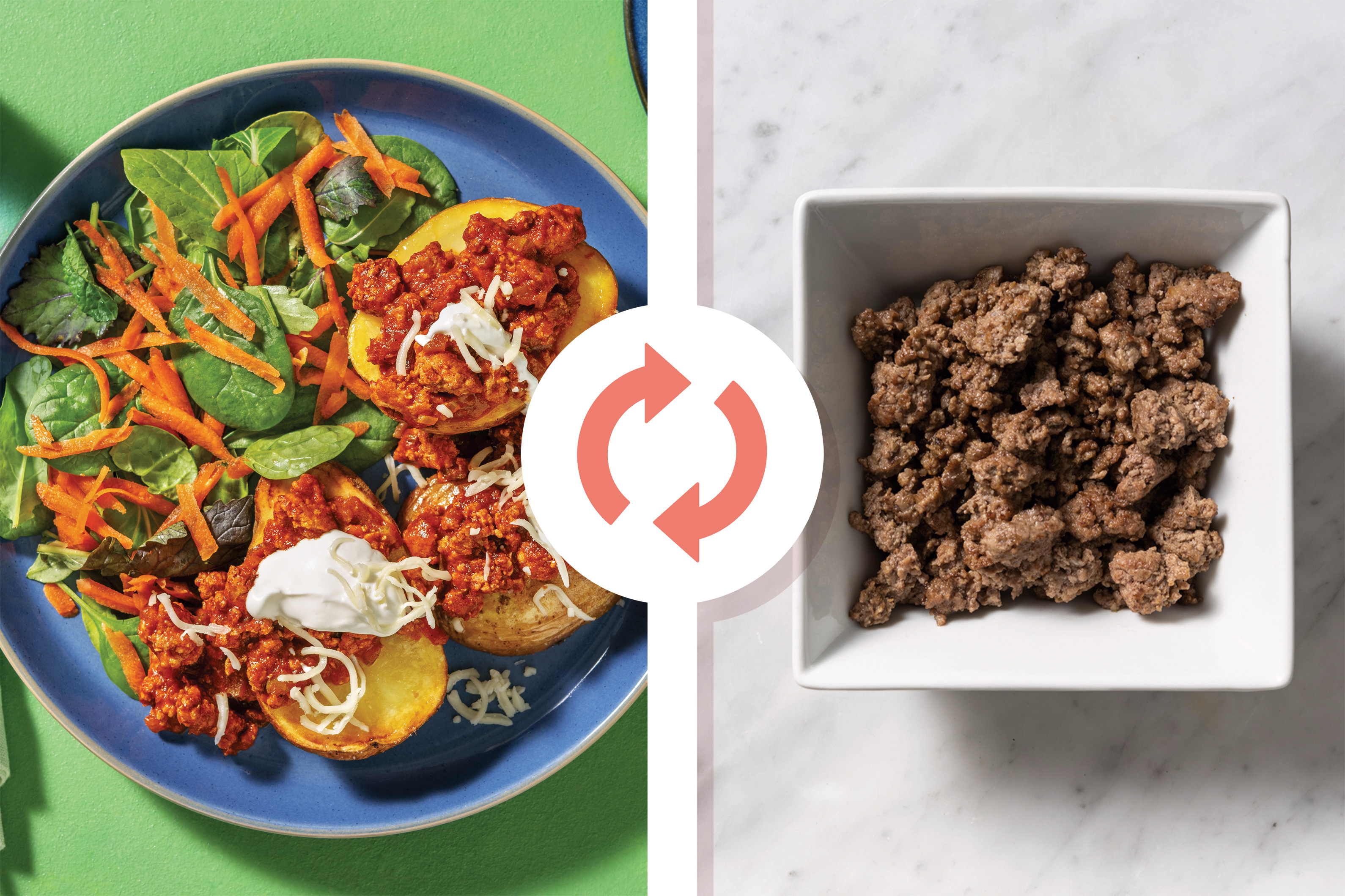 Cheat's Loaded Plant-Based Mince Jacket Potatoes