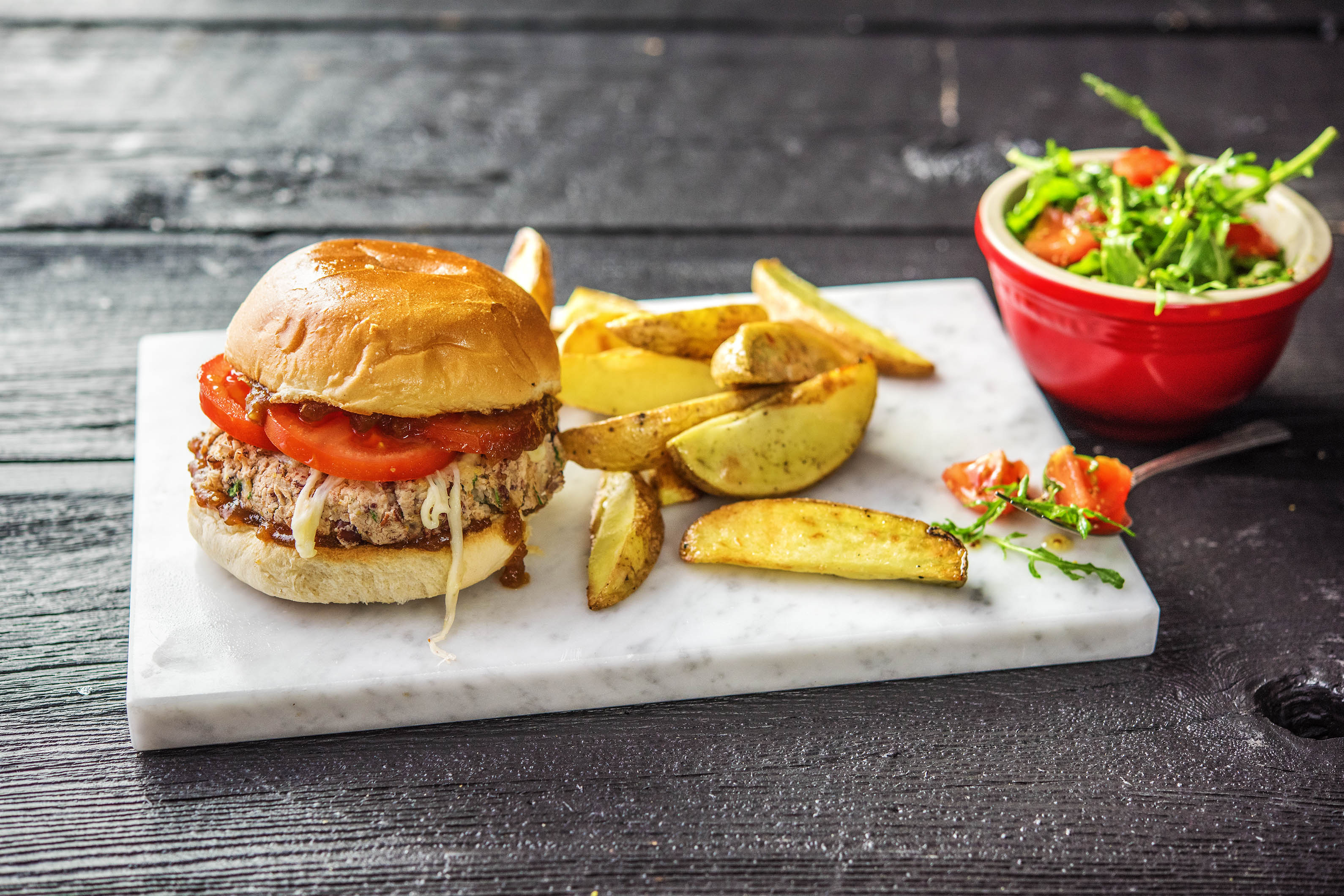 Cheddar Beanie Burger