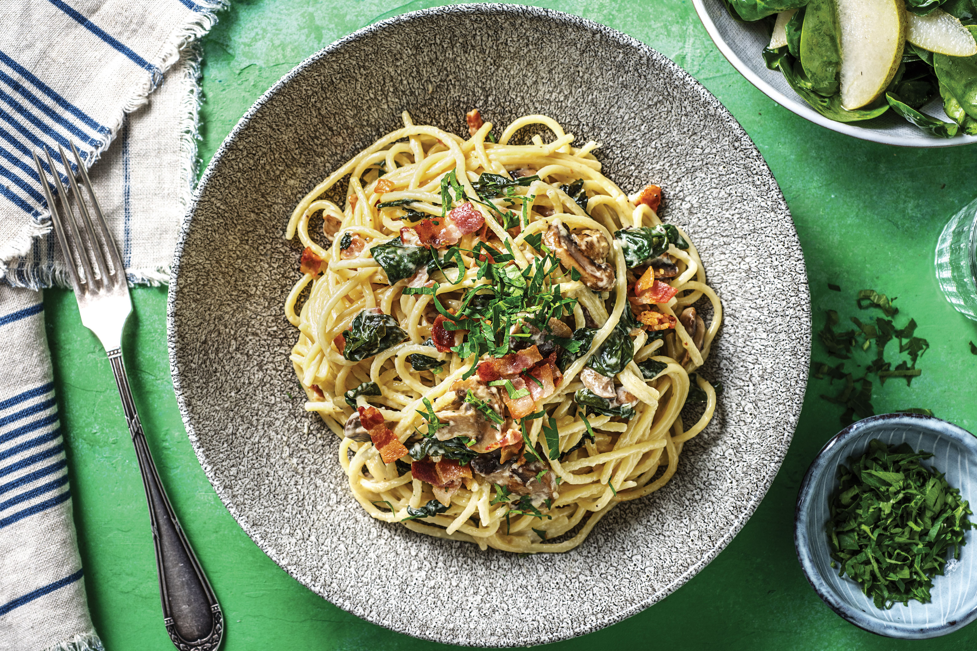 Speedy Bacon & Cheese Fettuccine