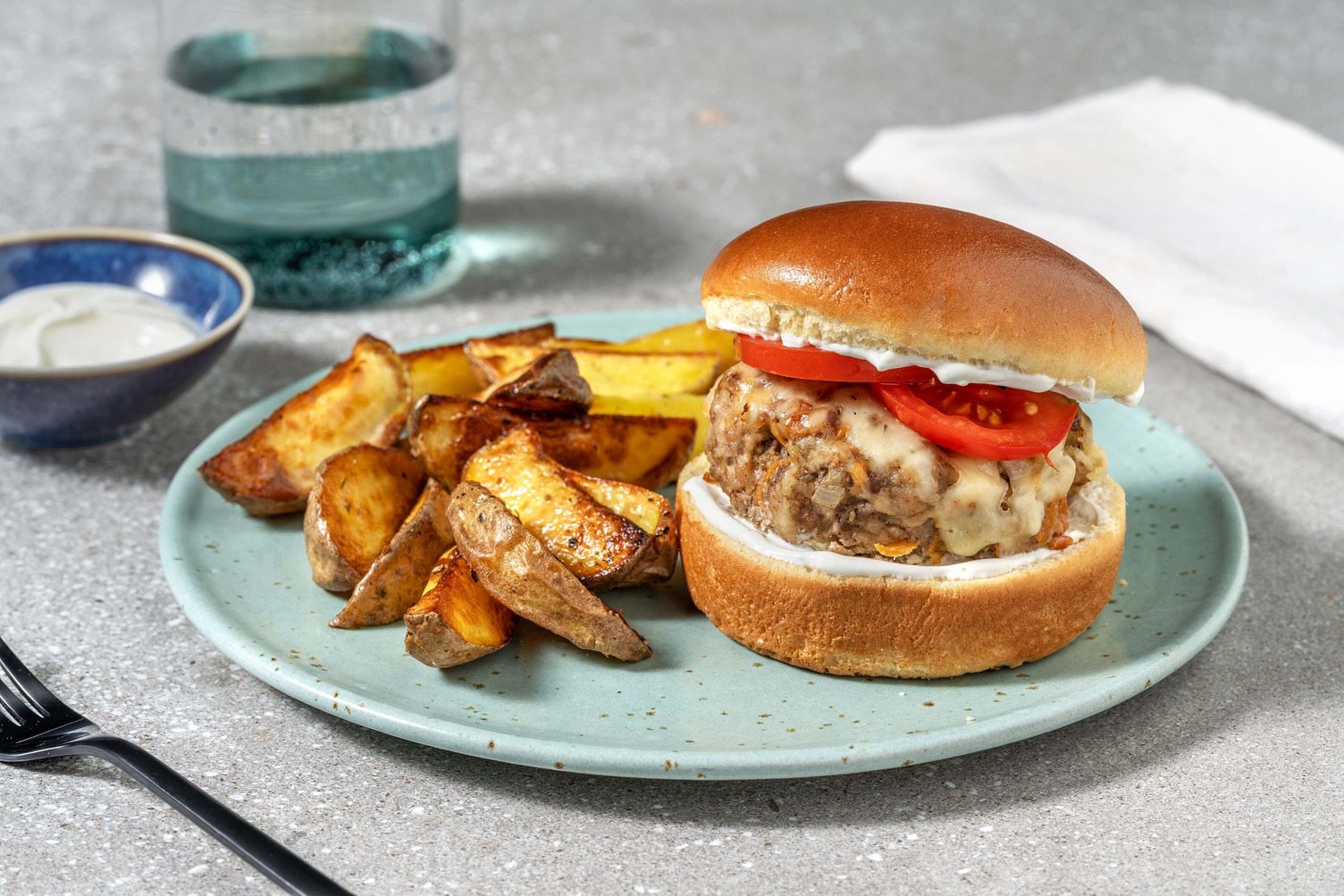 Marshall's Flammenwerfer-Cheeseburger 