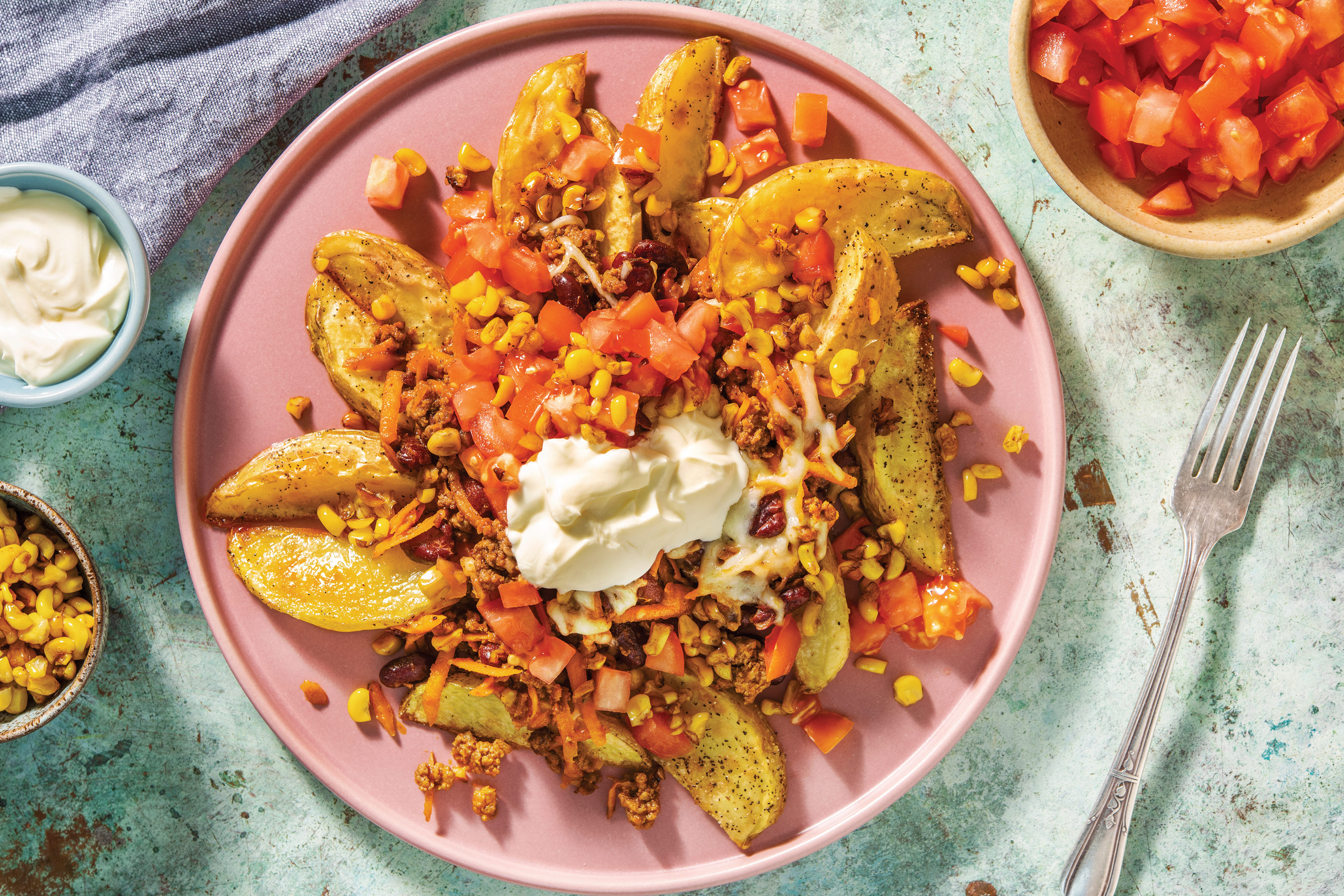 Cheesy American Beef Loaded Wedges