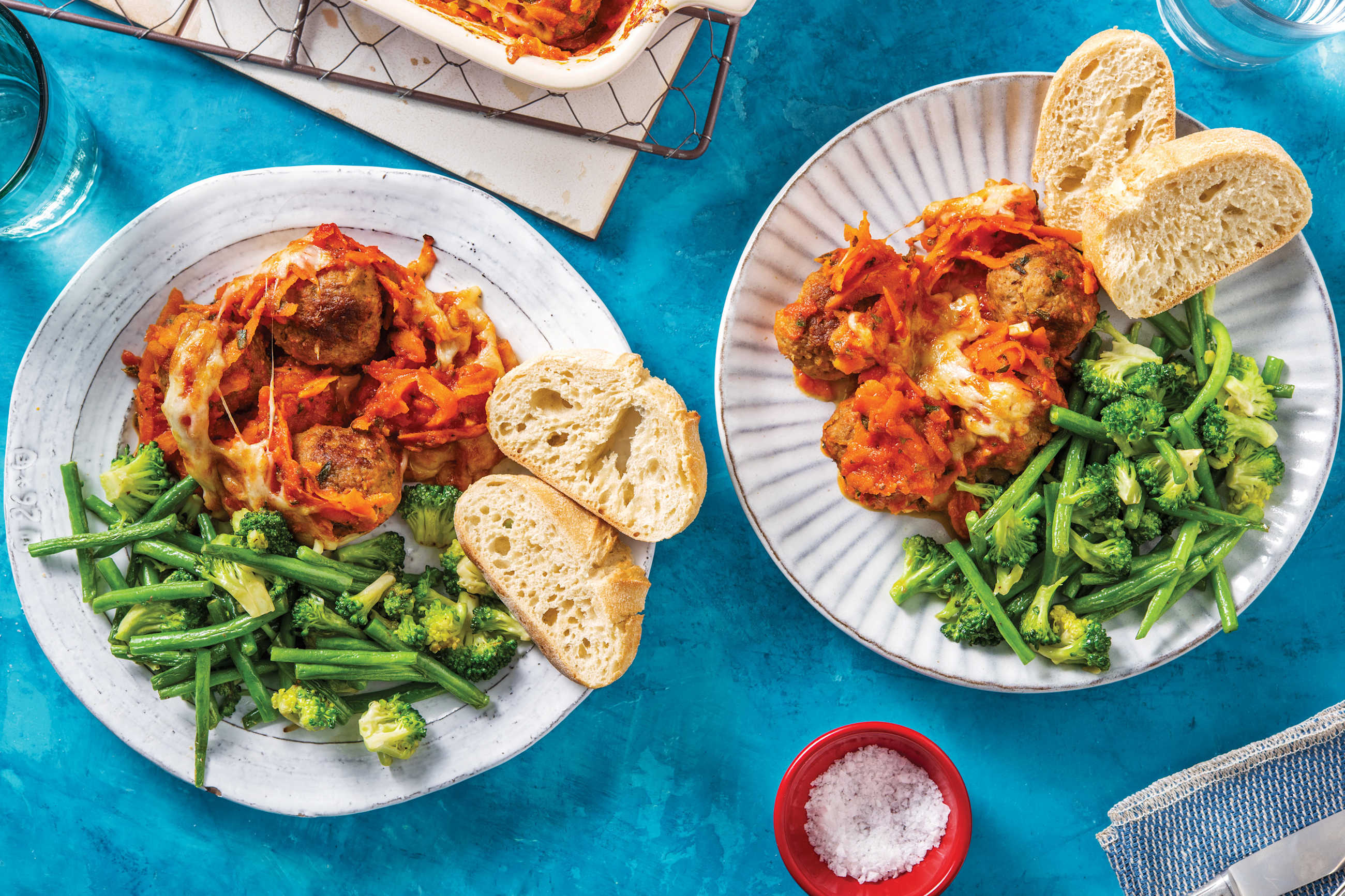 Cheesy Baked Oregano Beef Meatballs