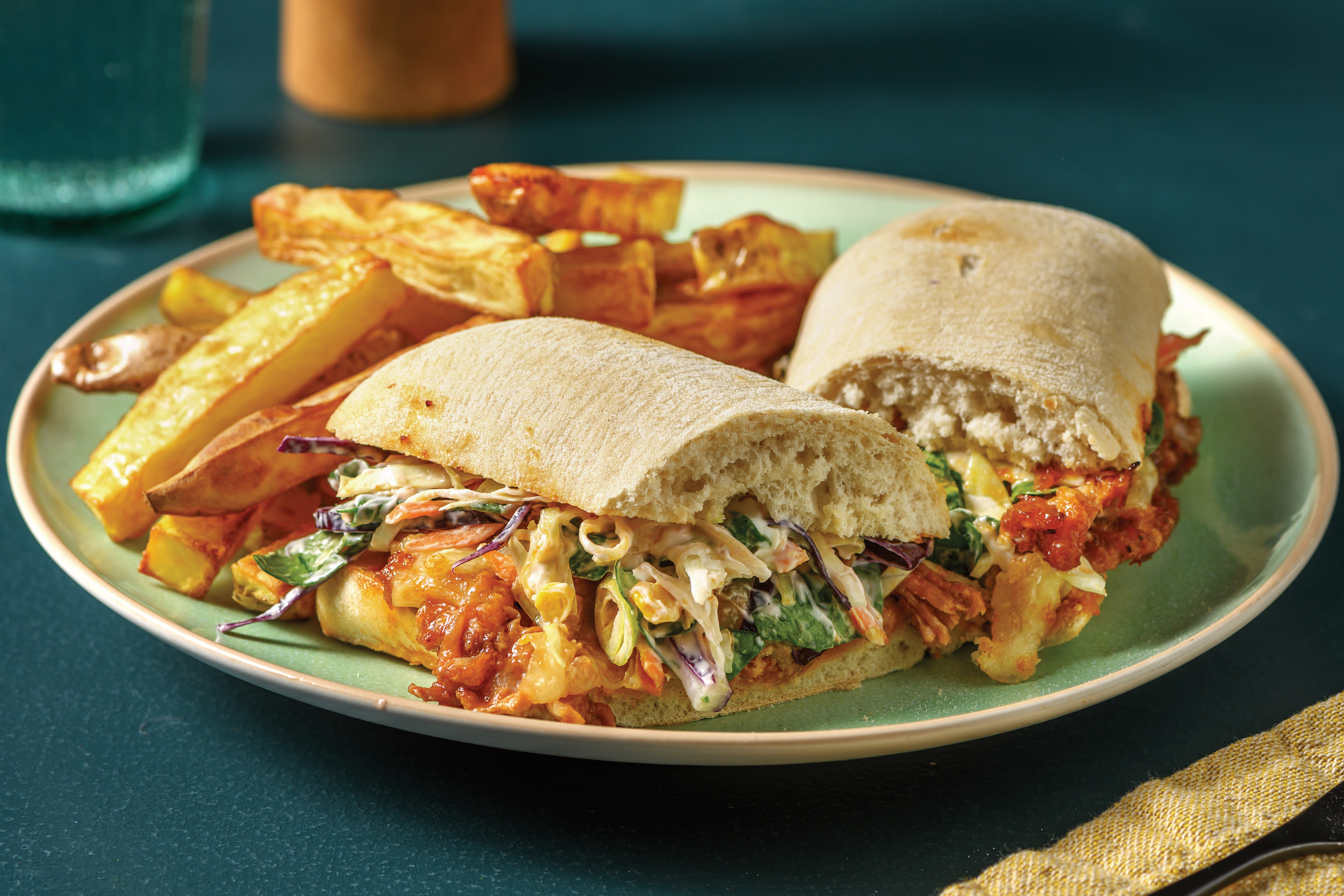 Easy BBQ Pulled Pork Ciabatta