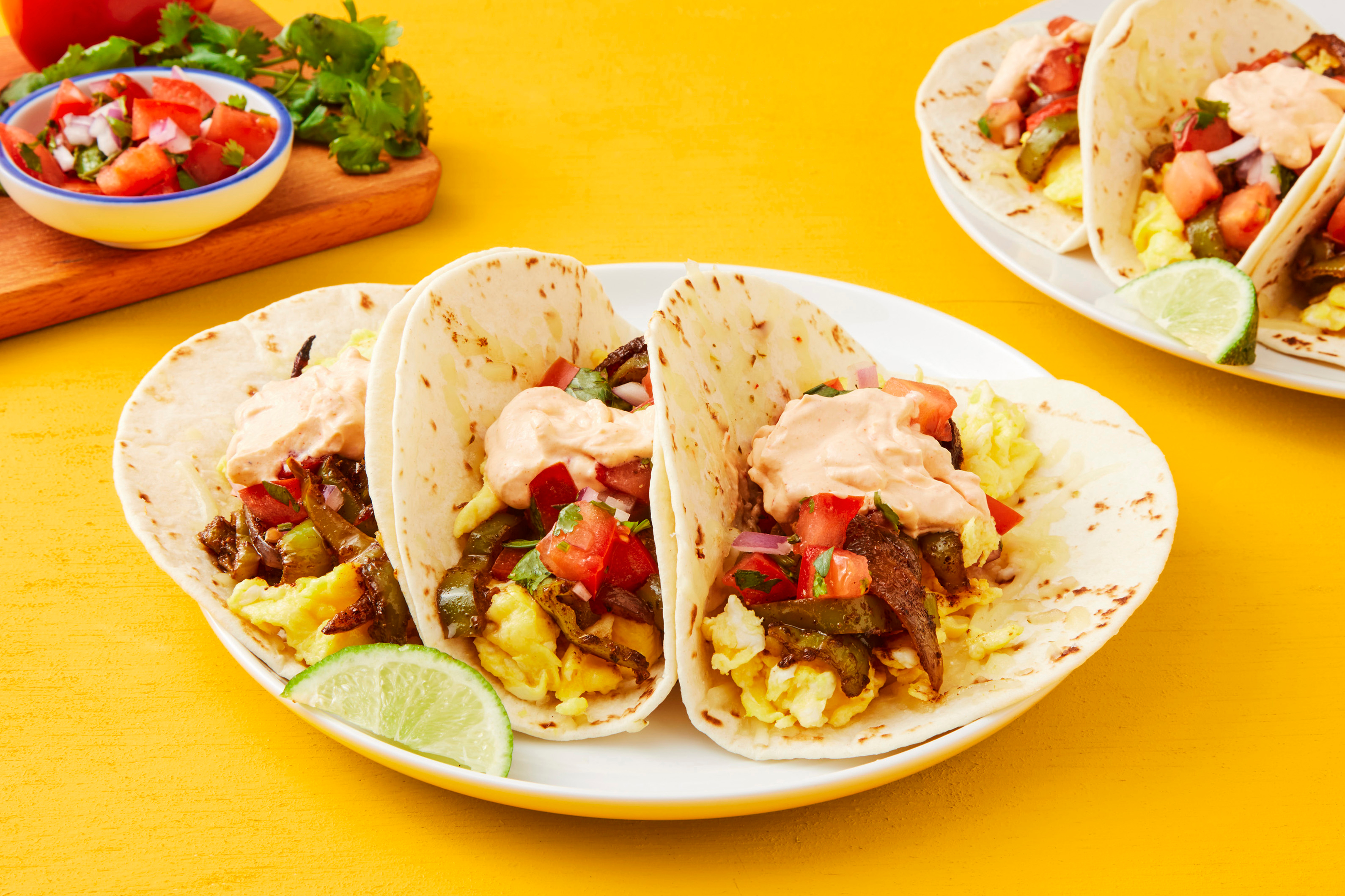 Cheesy Breakfast Tacos