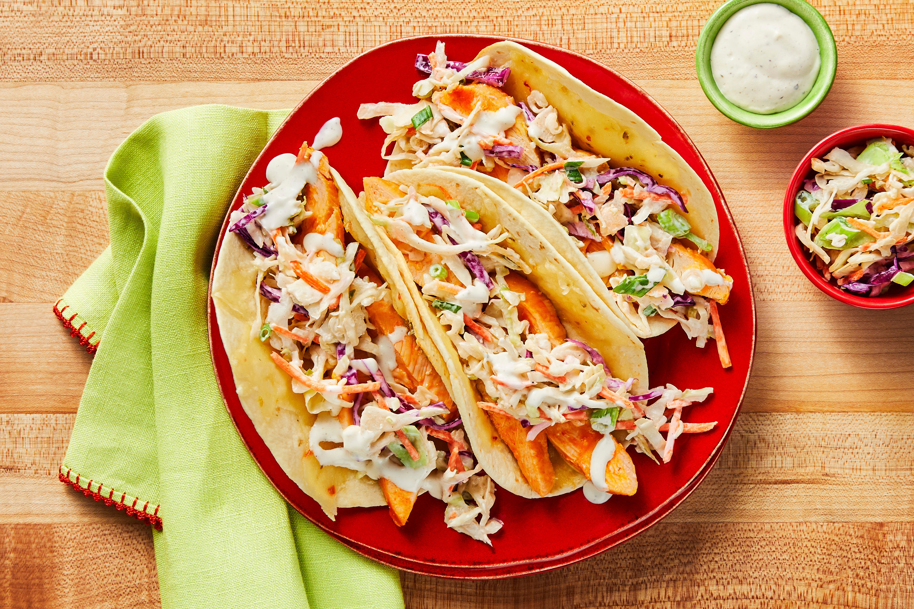 Cheesy Buffalo Chicken Tacos