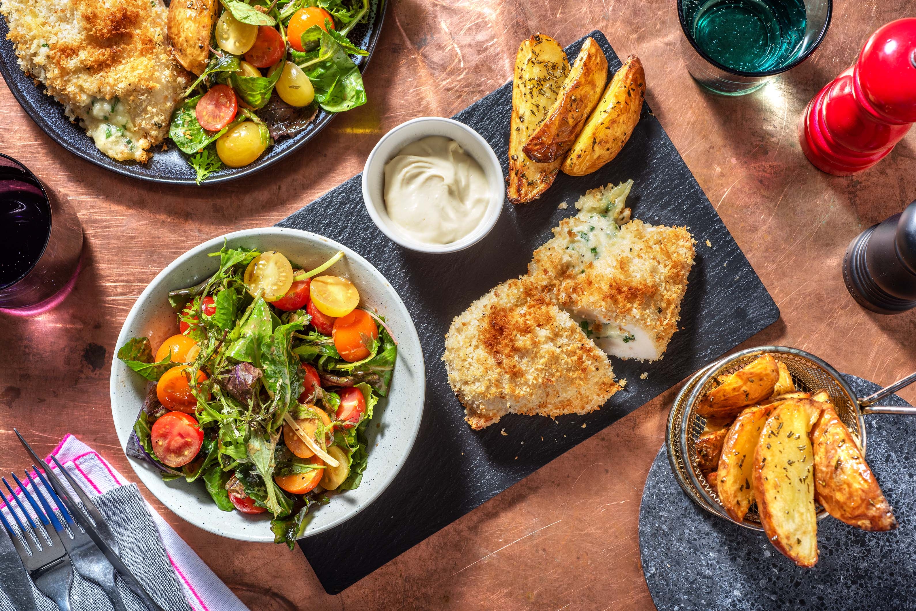 Volcanic Mozzarella and Garlic Chicken