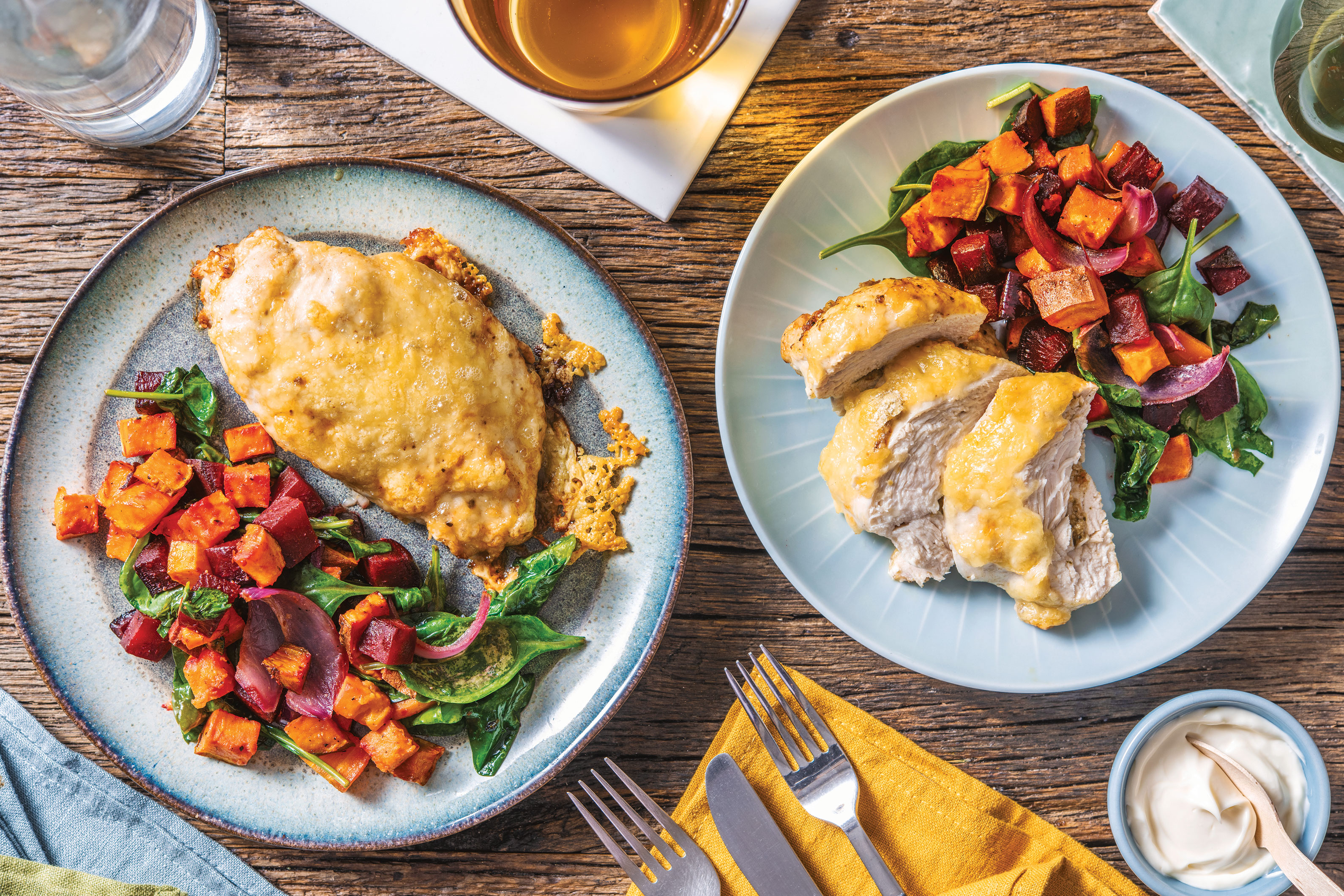 Cheesy Hasselback Chicken