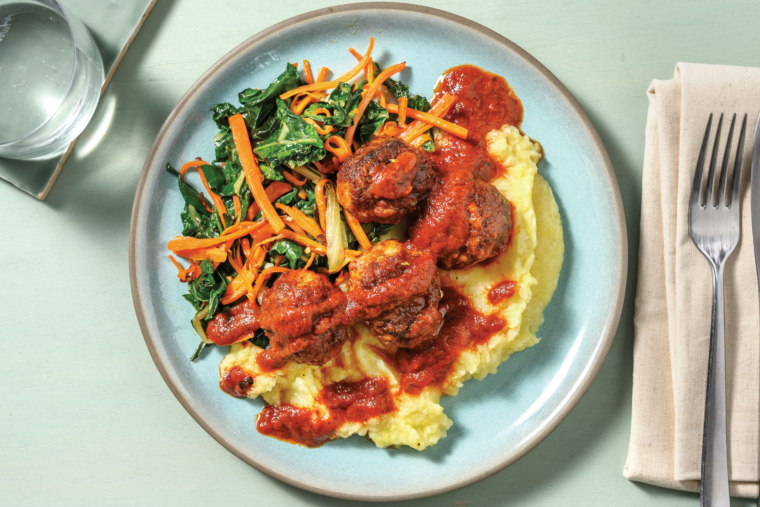 Cheesy Lamb Meatballs & Tomato Sauce