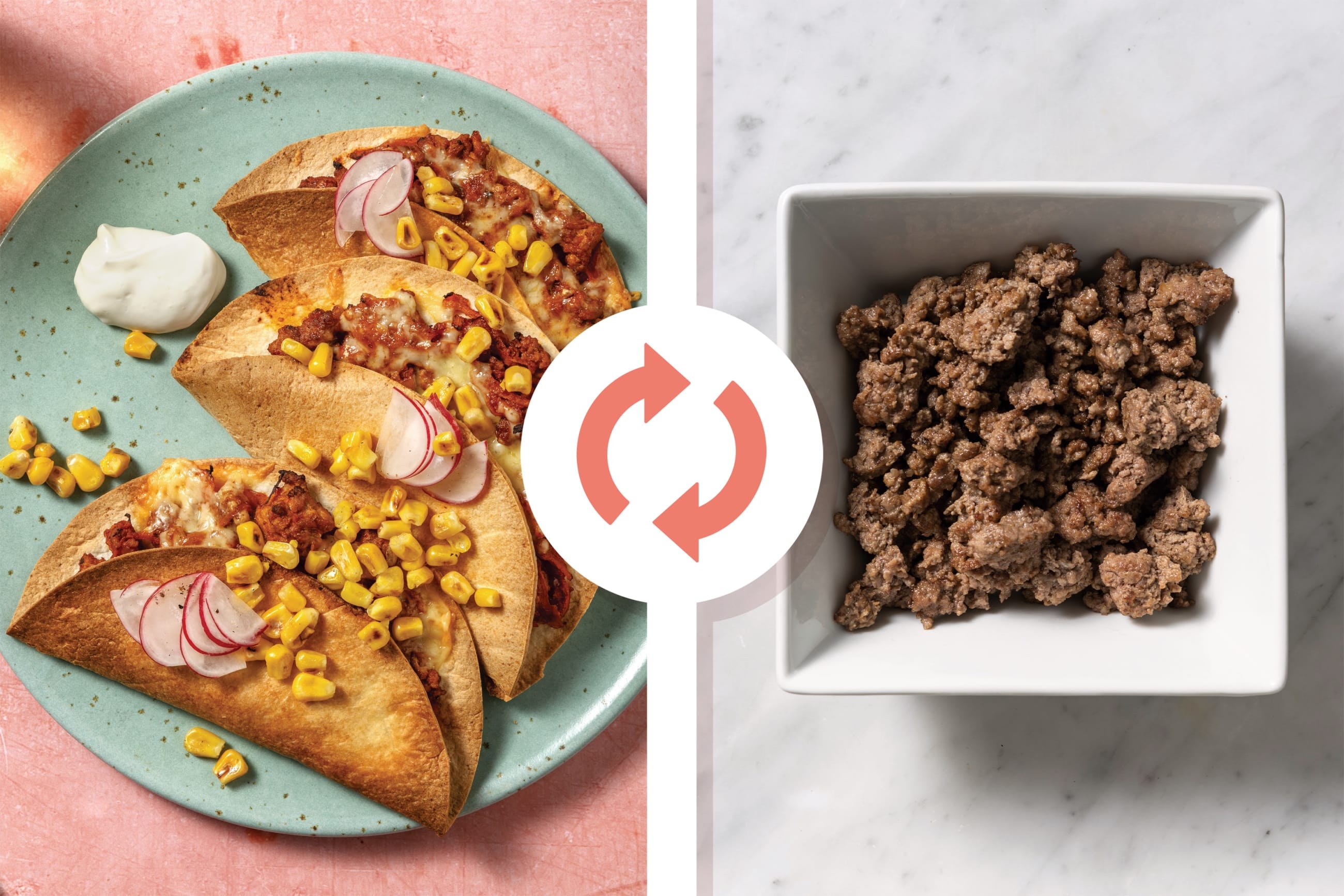 Cheesy American Beef Quesadillas