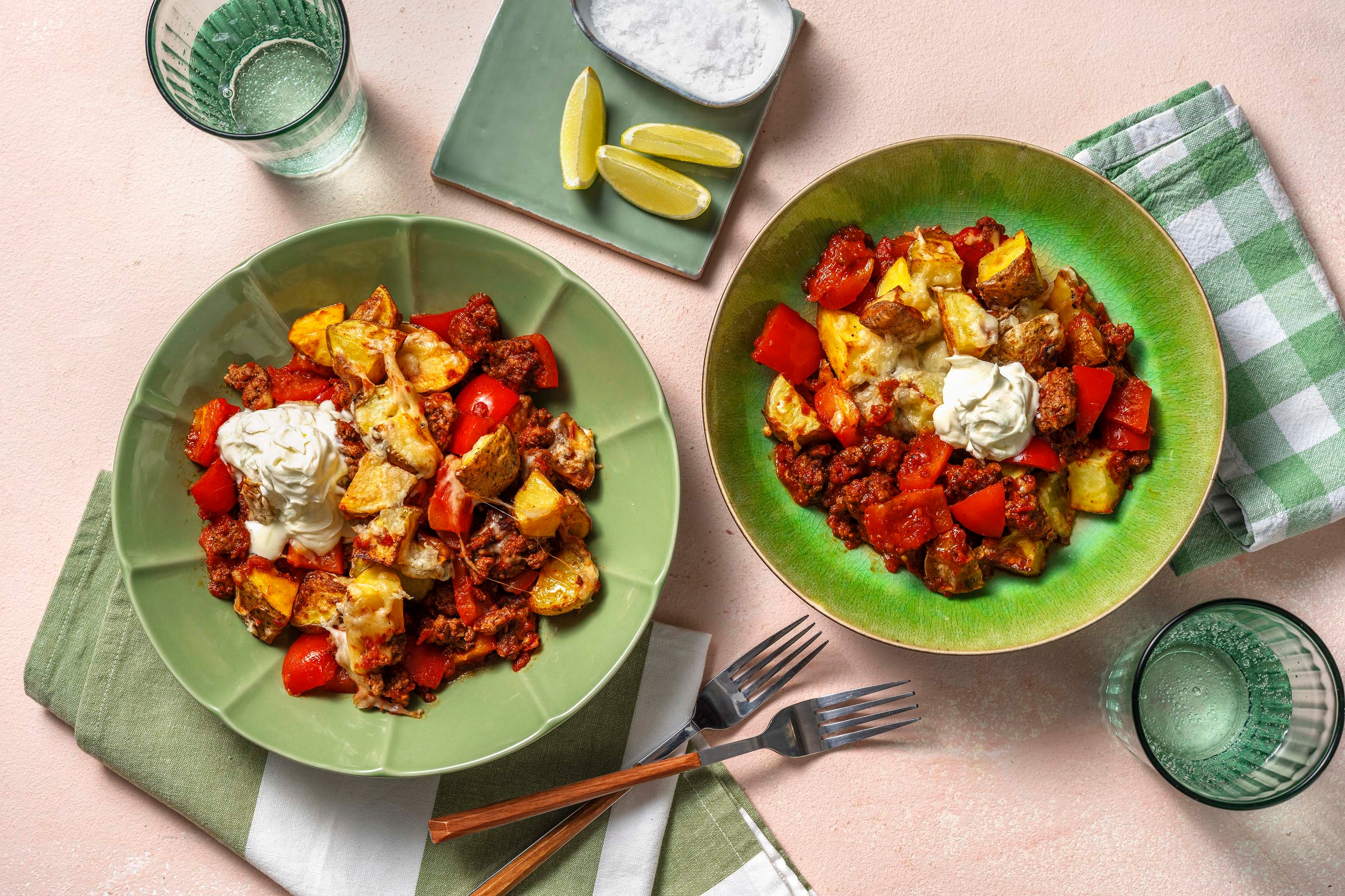 Cheesy Mexican Style Beef Hash