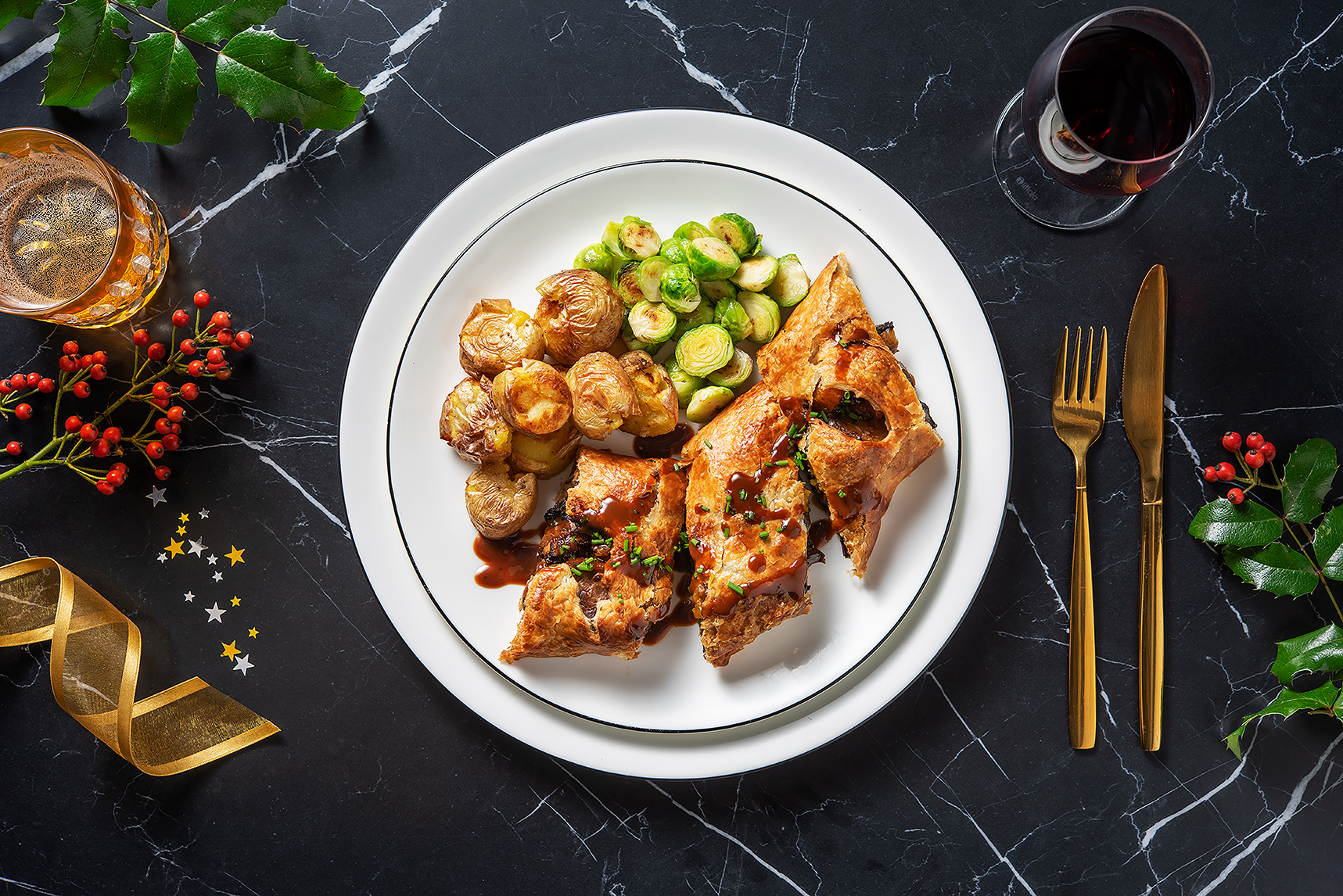 Cheesy Mushroom, Squash & Hazelnut Wellington