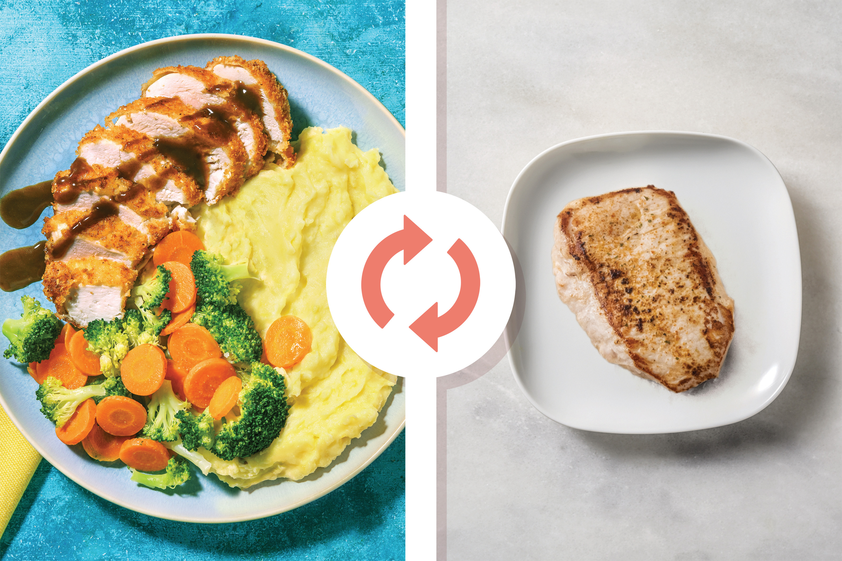 Cheesy Pork Schnitzel & Gravy