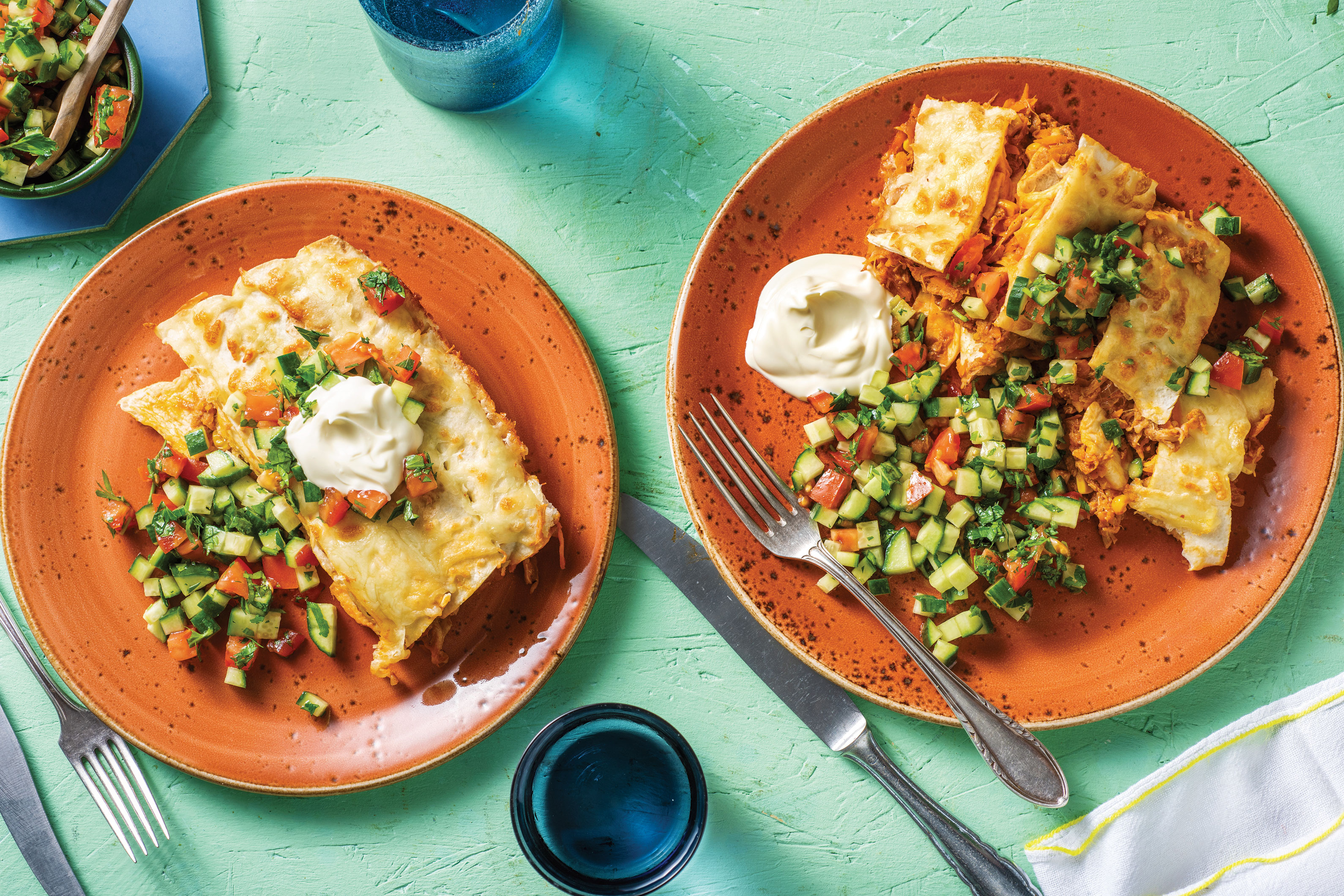 Cheesy Pulled Pork Enchiladas