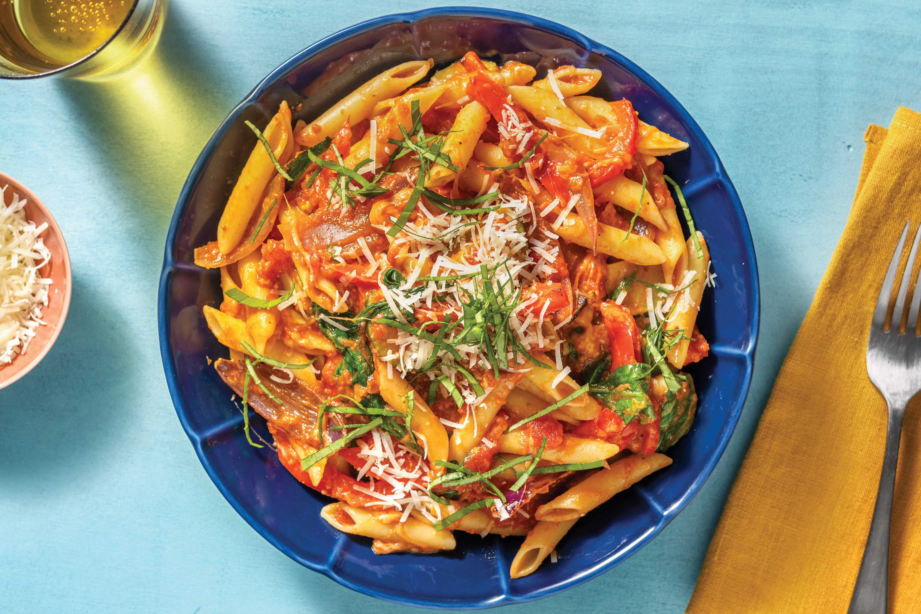 Cheesy Roasted Veggie Penne