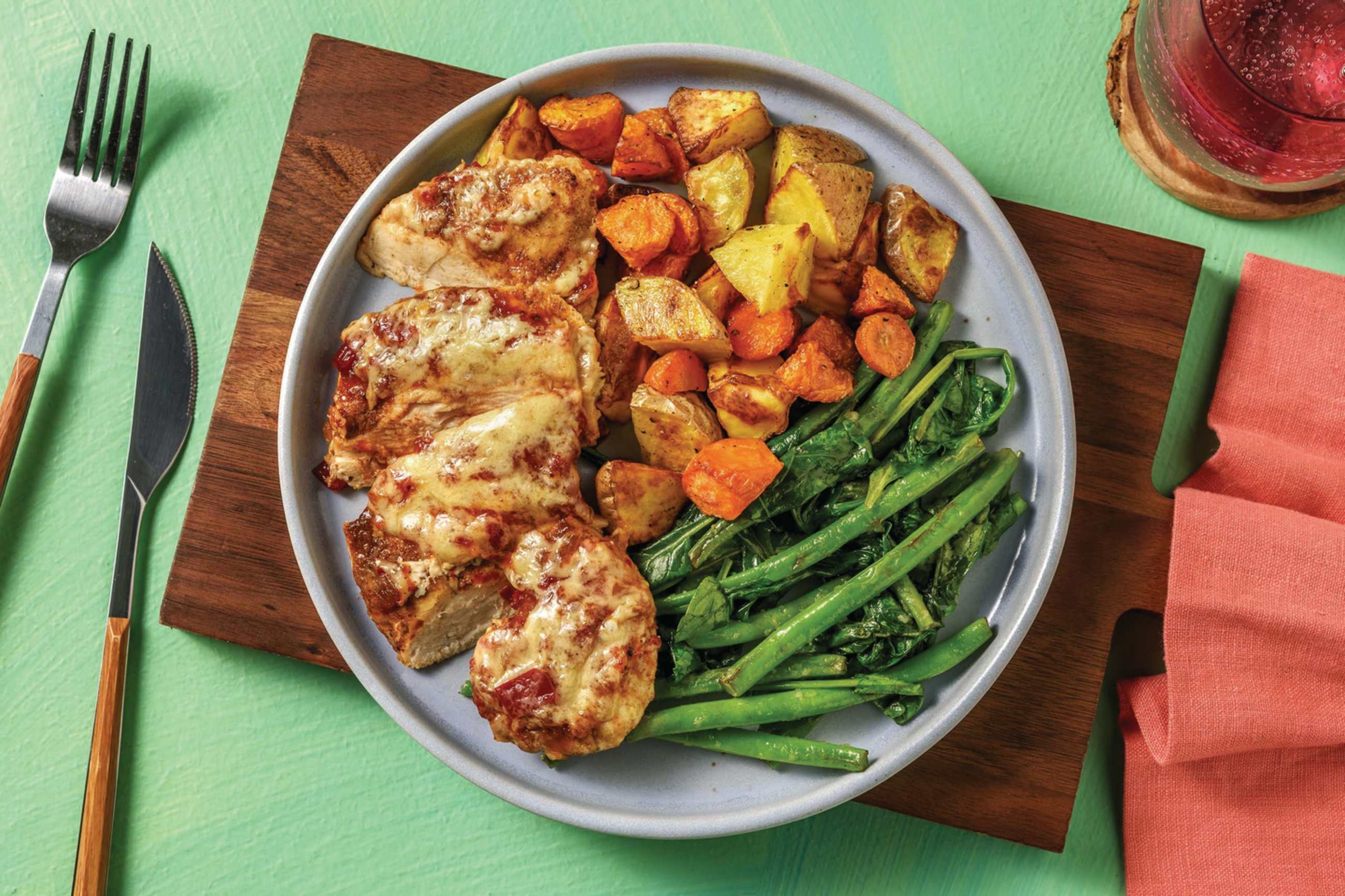 Cheesy Tomato Chicken Melts