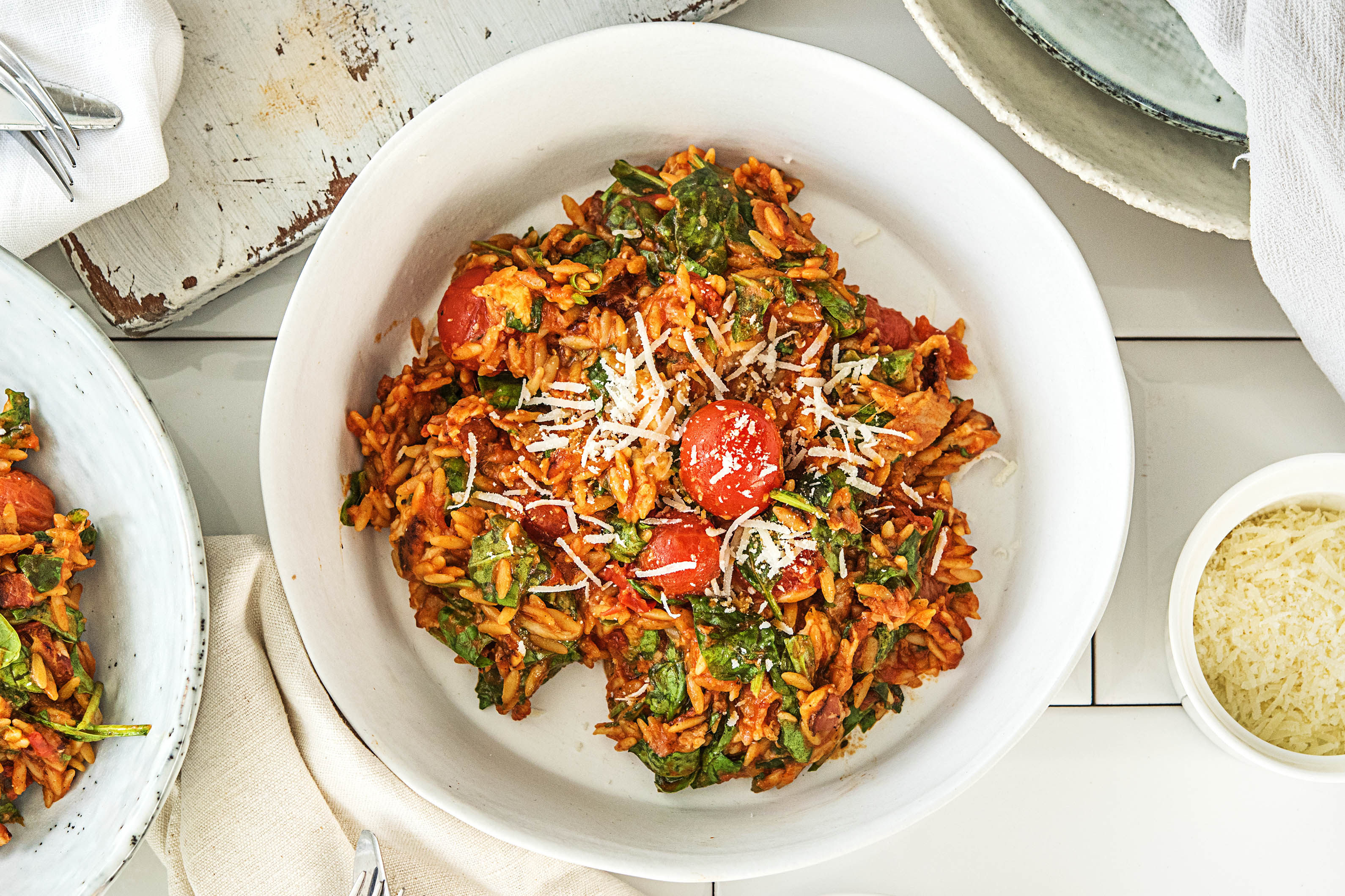 Cheesy Tomato Orzo