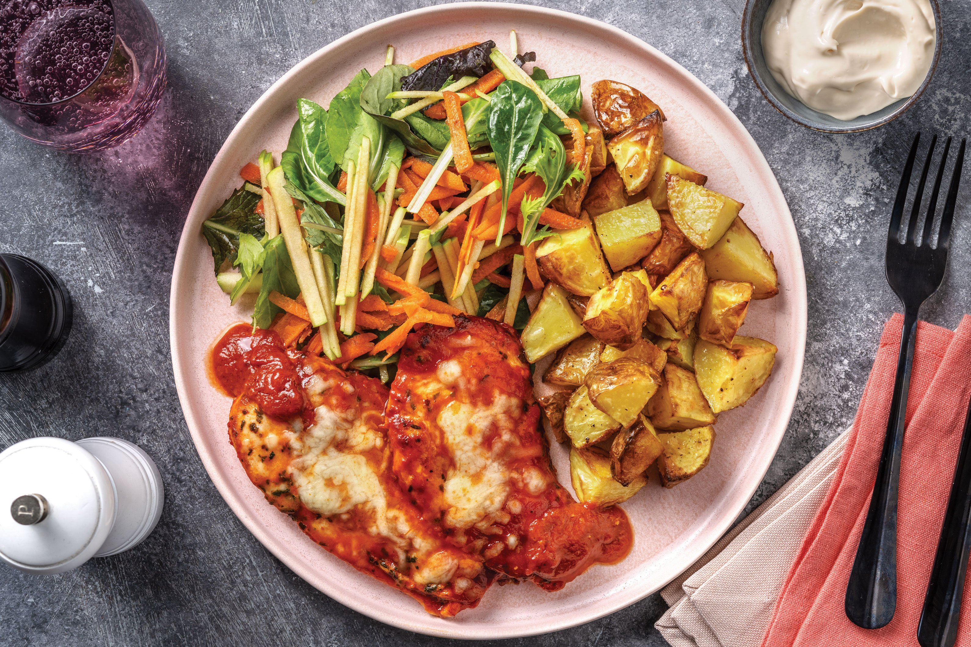 Cheesy Tomato & Spiced Chicken