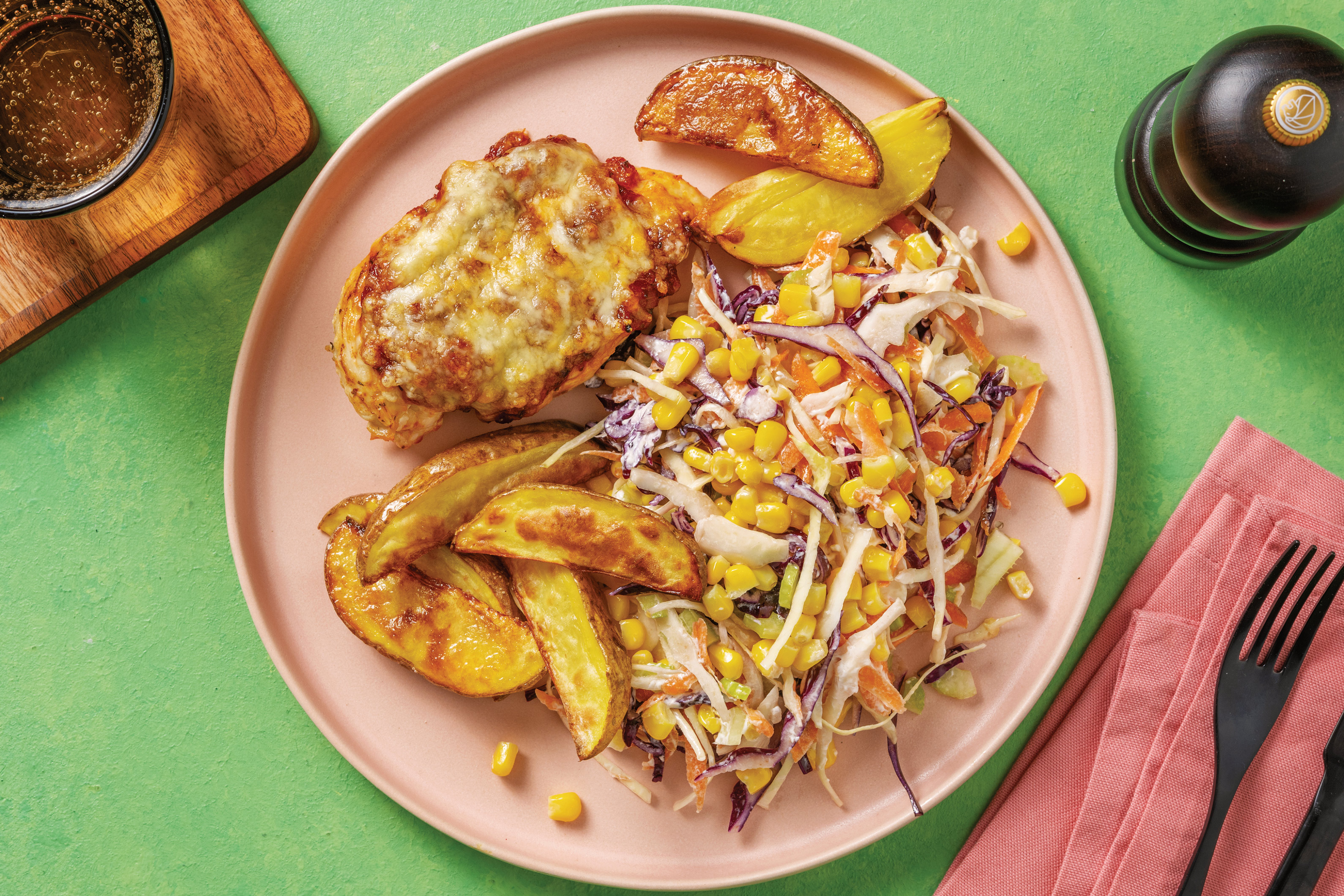 Cheesy Tomato Topped Chicken