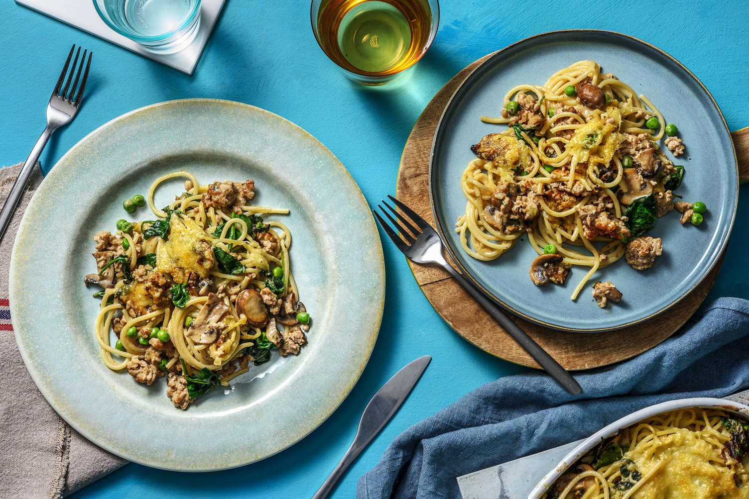 Cheesy Turkey Tetrazzini Bake