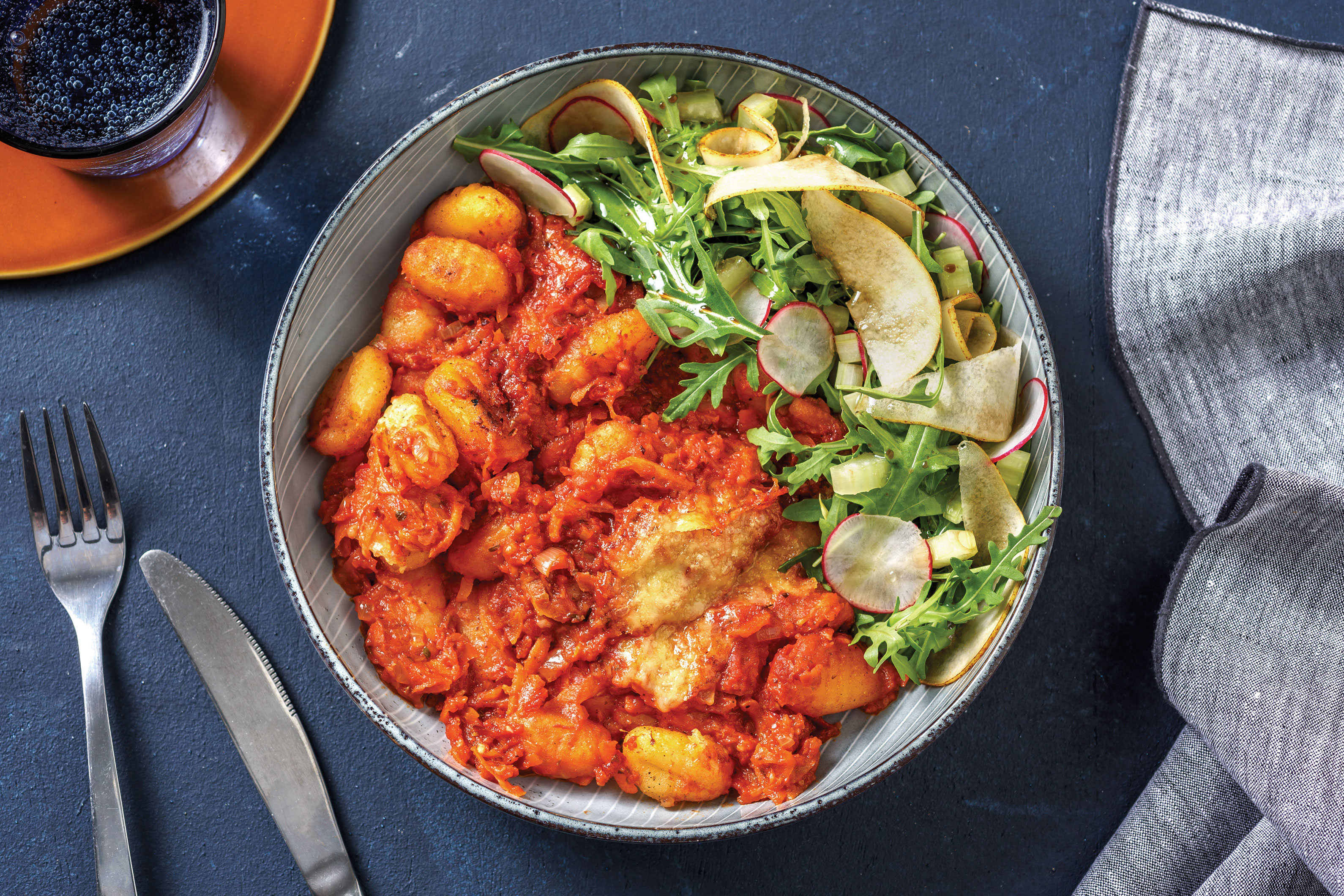 Cheesy Veggie-Loaded Grilled Gnocchi