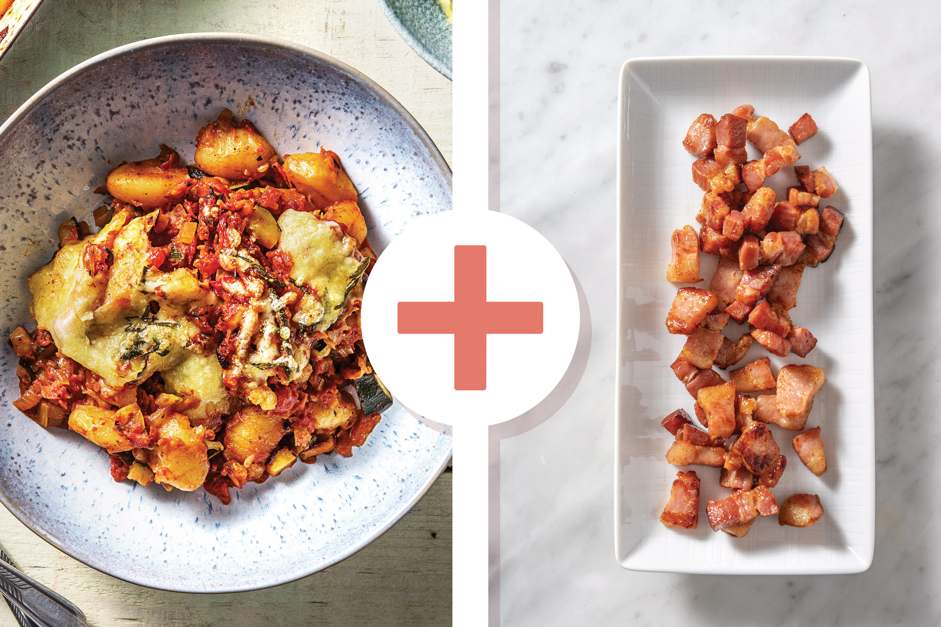 Cheesy Bacon & Veggie Grilled Gnocchi