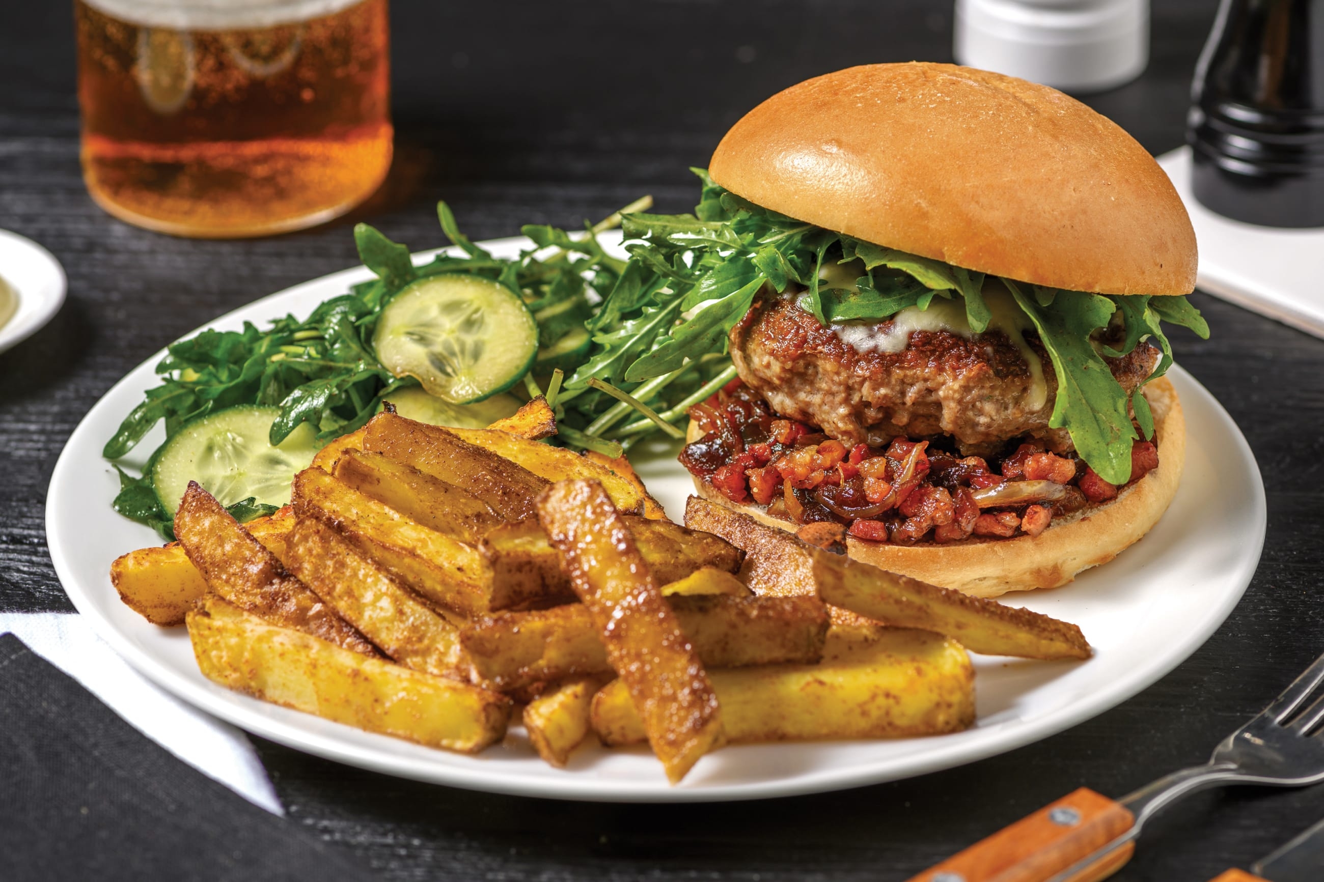 Gourmet Venison & Beef Cheeseburger