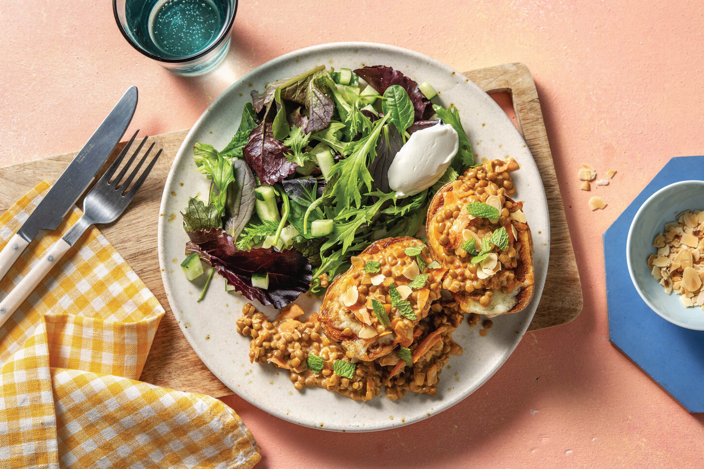 Cheezy Dhal-Loaded Jacket Potatoes