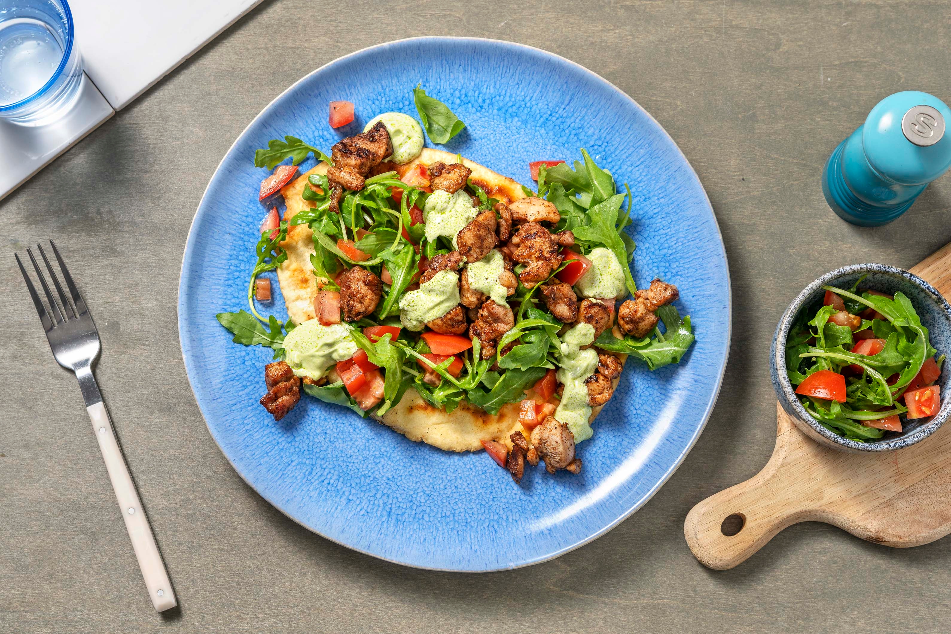 Chermoula Chicken Loaded Naan