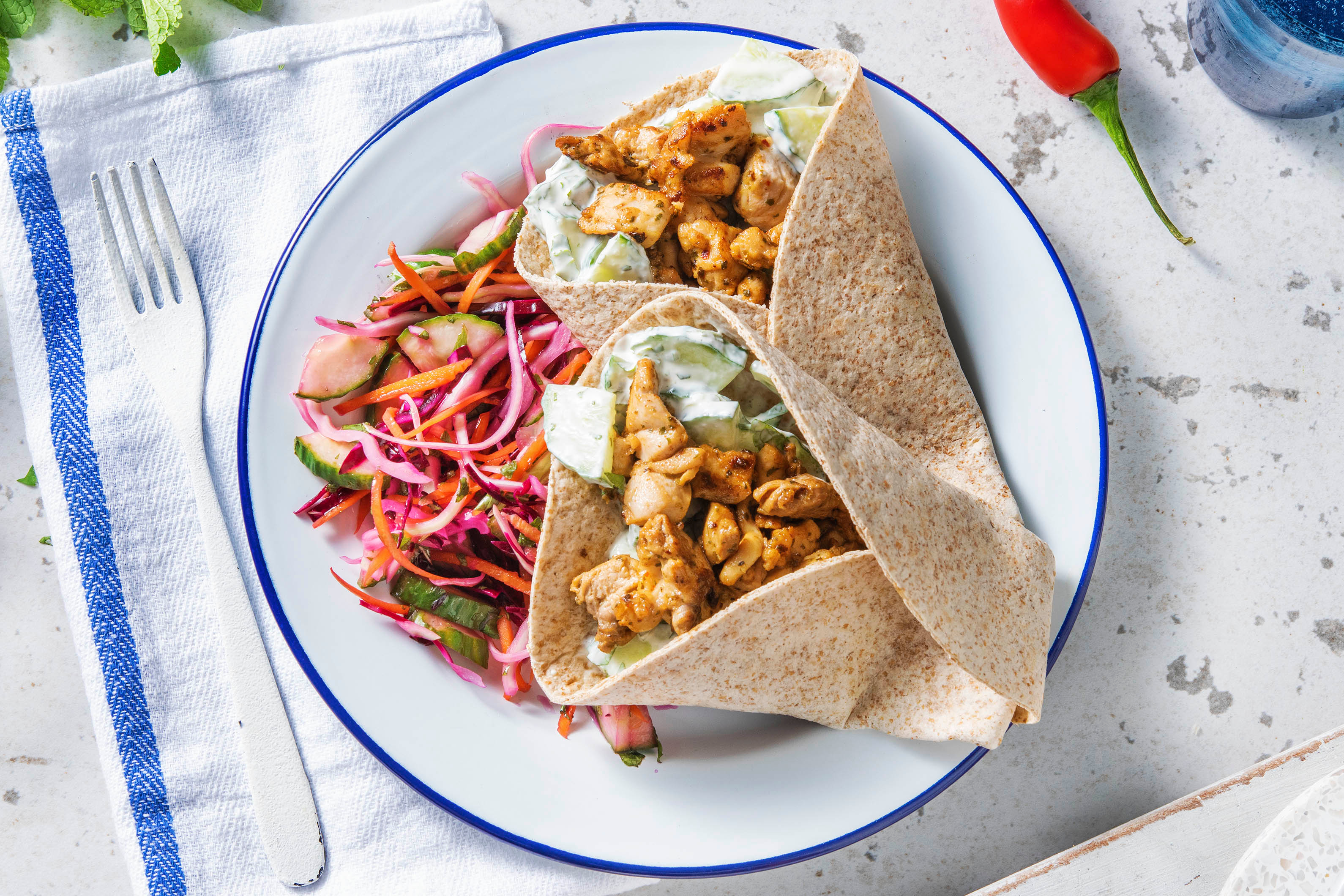 Chermoula Chicken Wraps