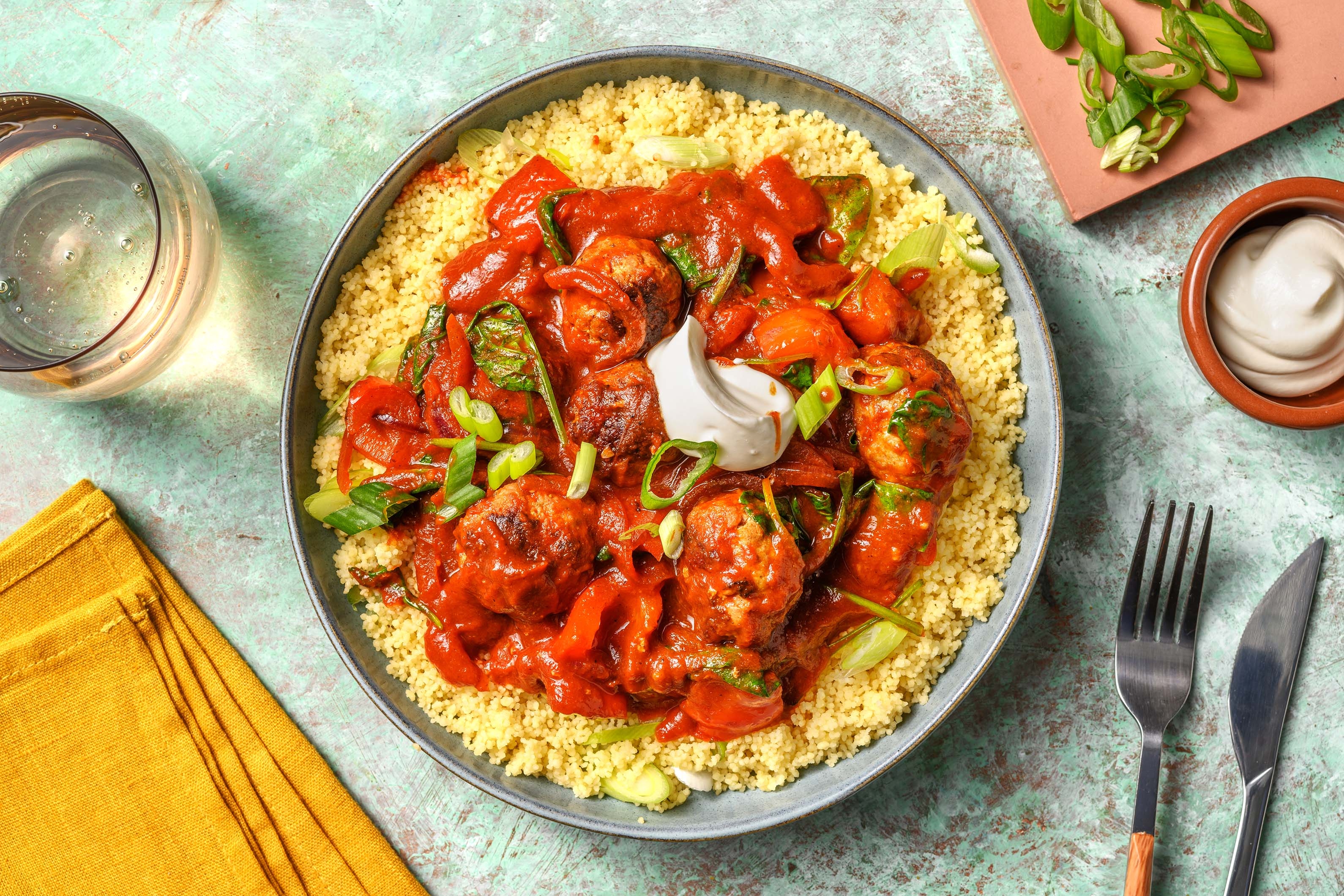 Chermoula Sausage Meatball Stew