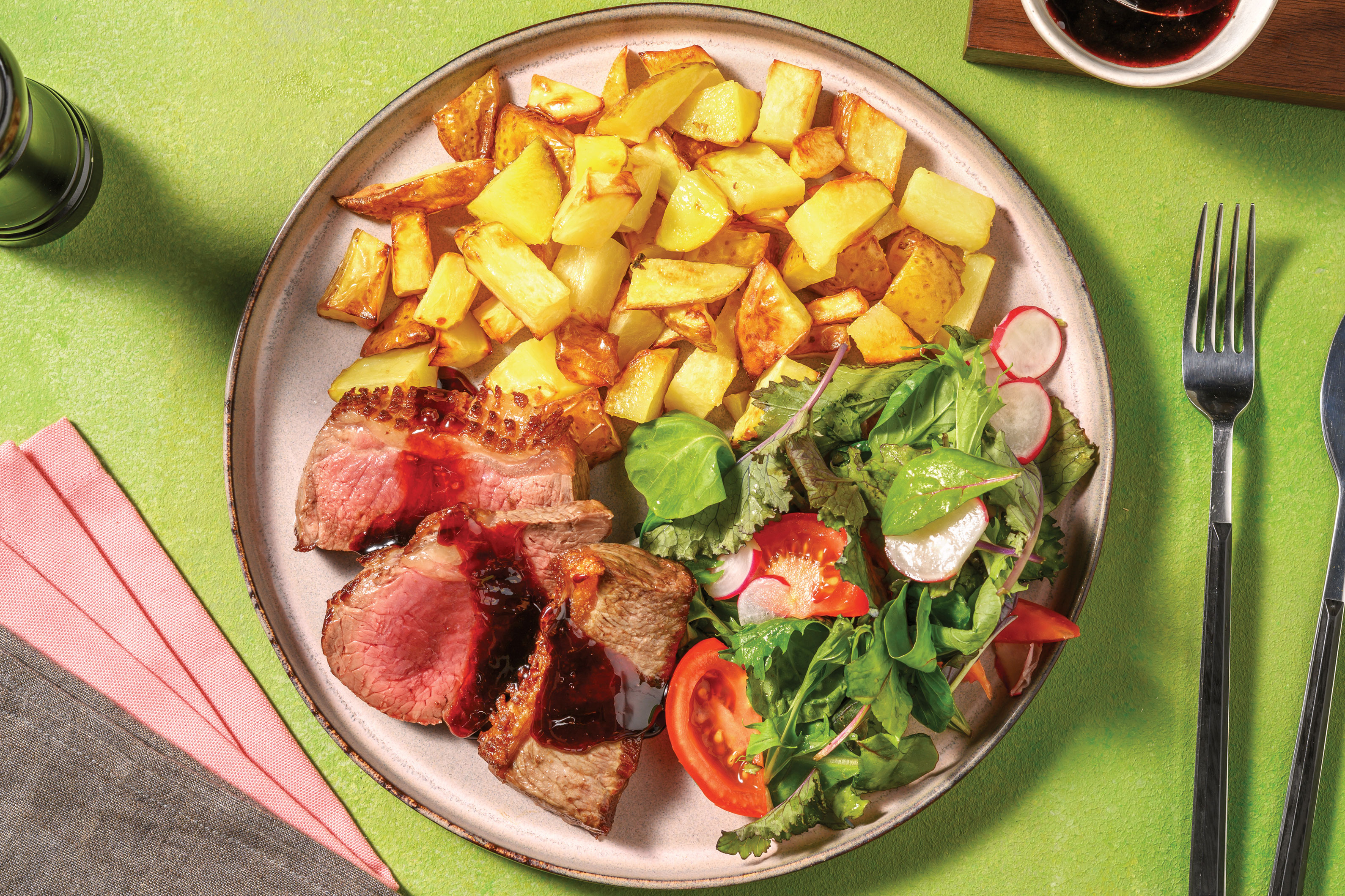 Cherry & Balsamic-Glazed Lamb