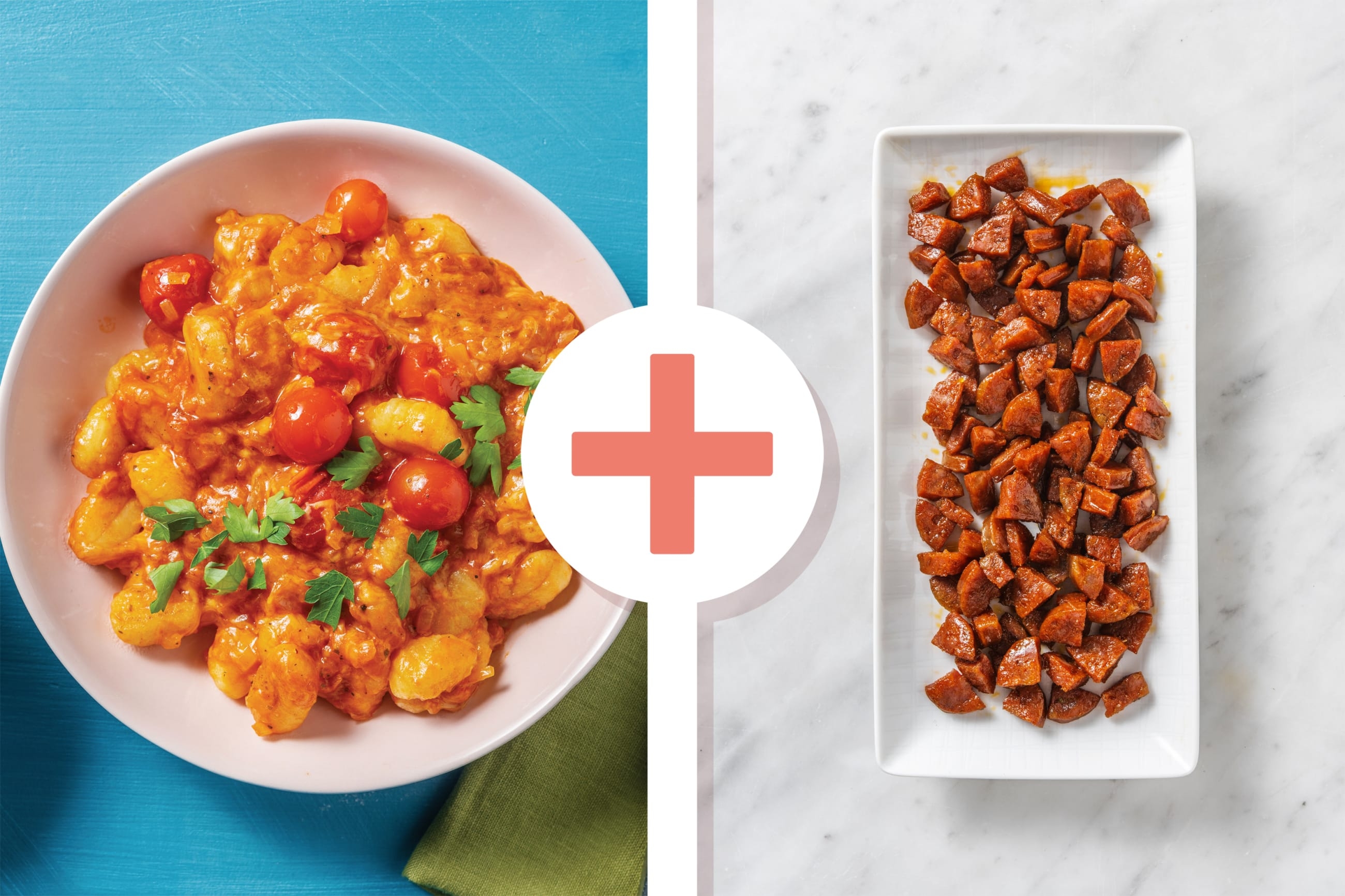 Cheesy Cherry Tomato & Chorizo Gnocchi