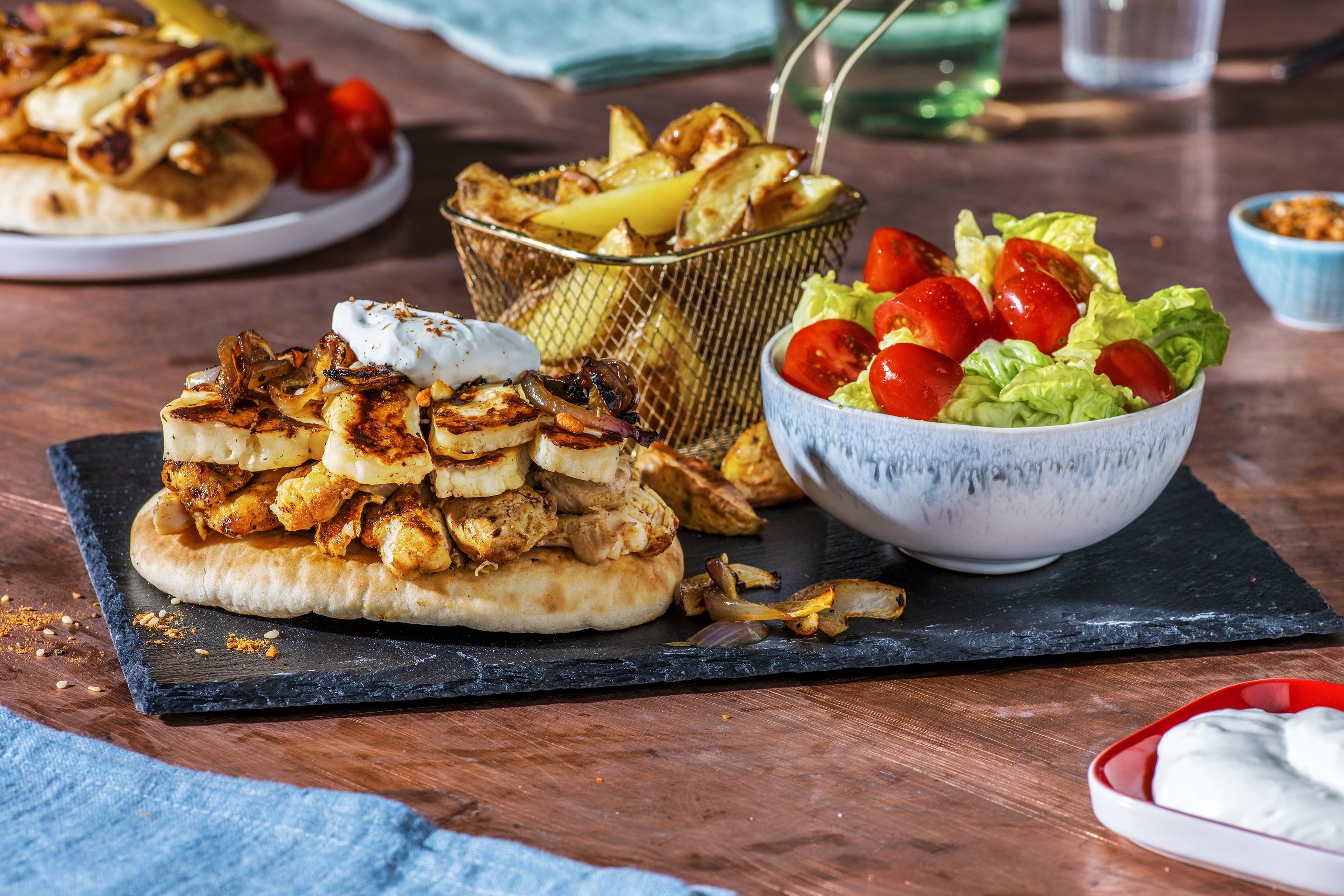Chicken and Halloumi Shawarma